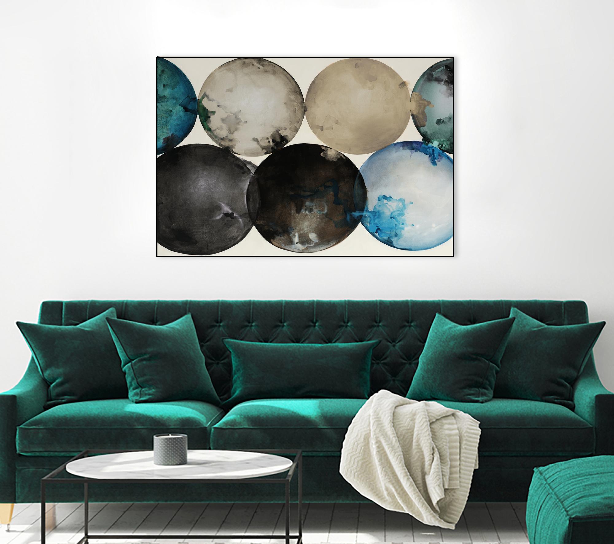 Roll to the Top by Daleno Art on GIANT ART - beige shapes circle