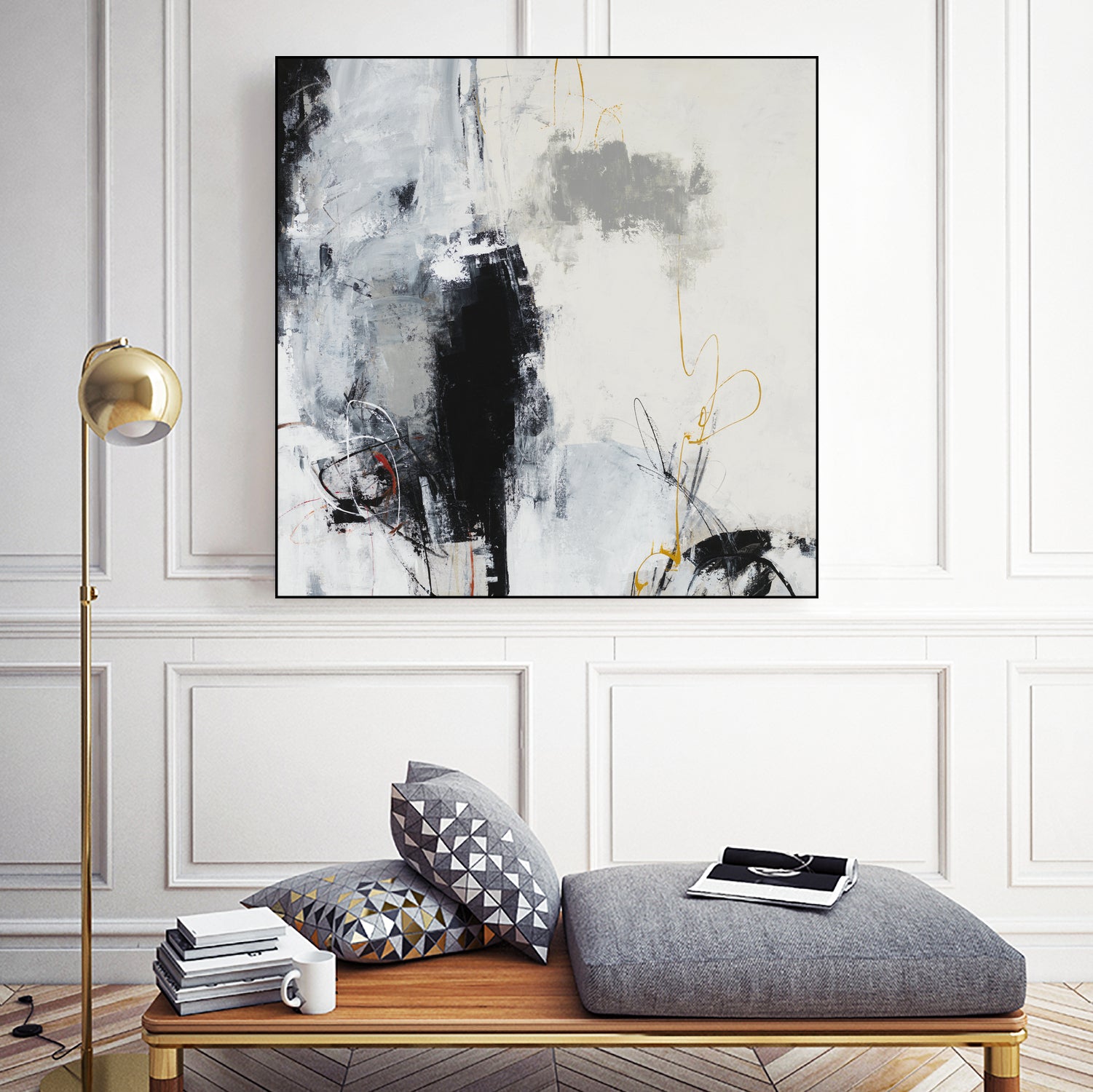 Center of the Mind by Daleno Art on GIANT ART - grey abstract