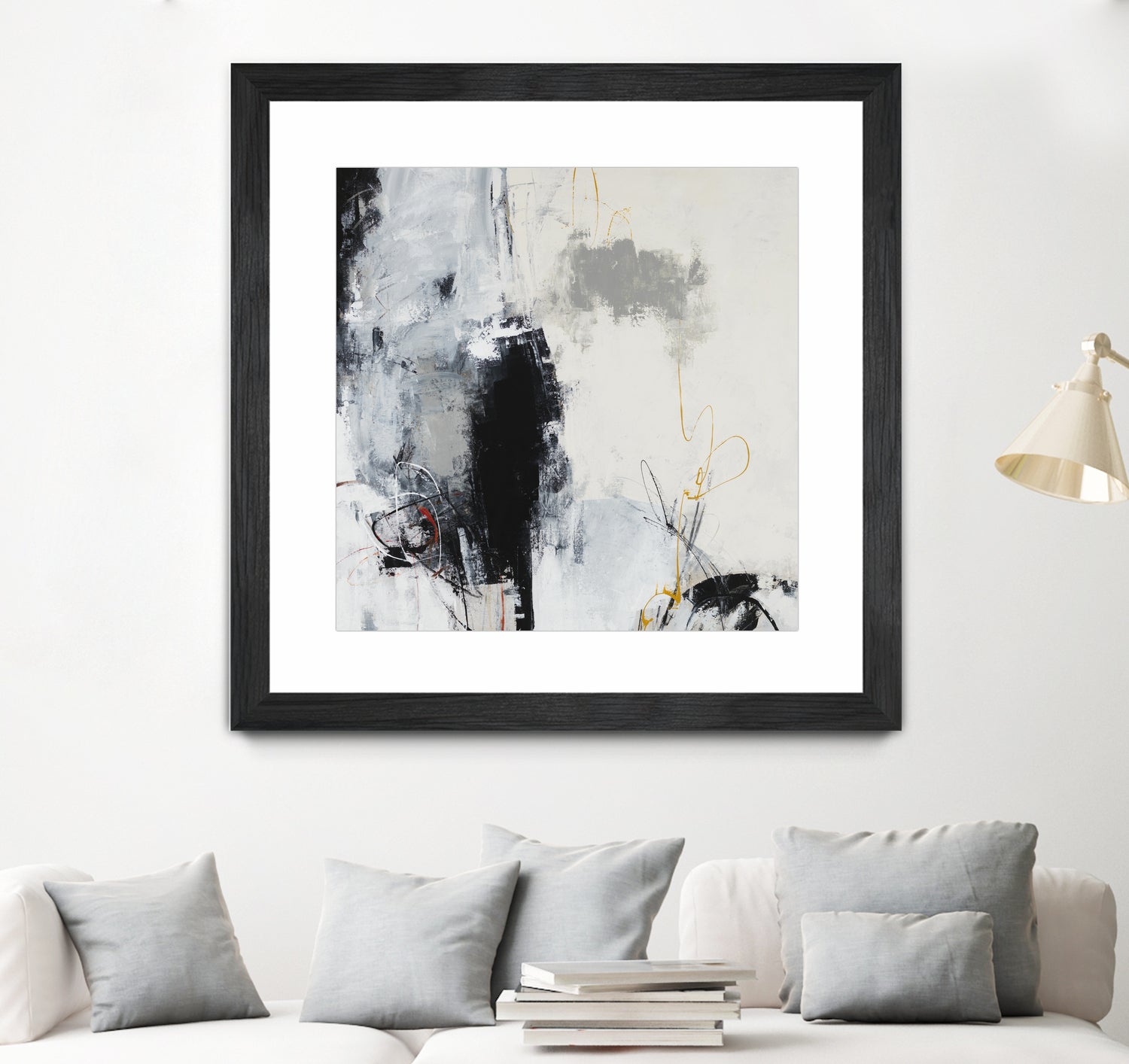 Center of the Mind by Daleno Art on GIANT ART - grey abstract