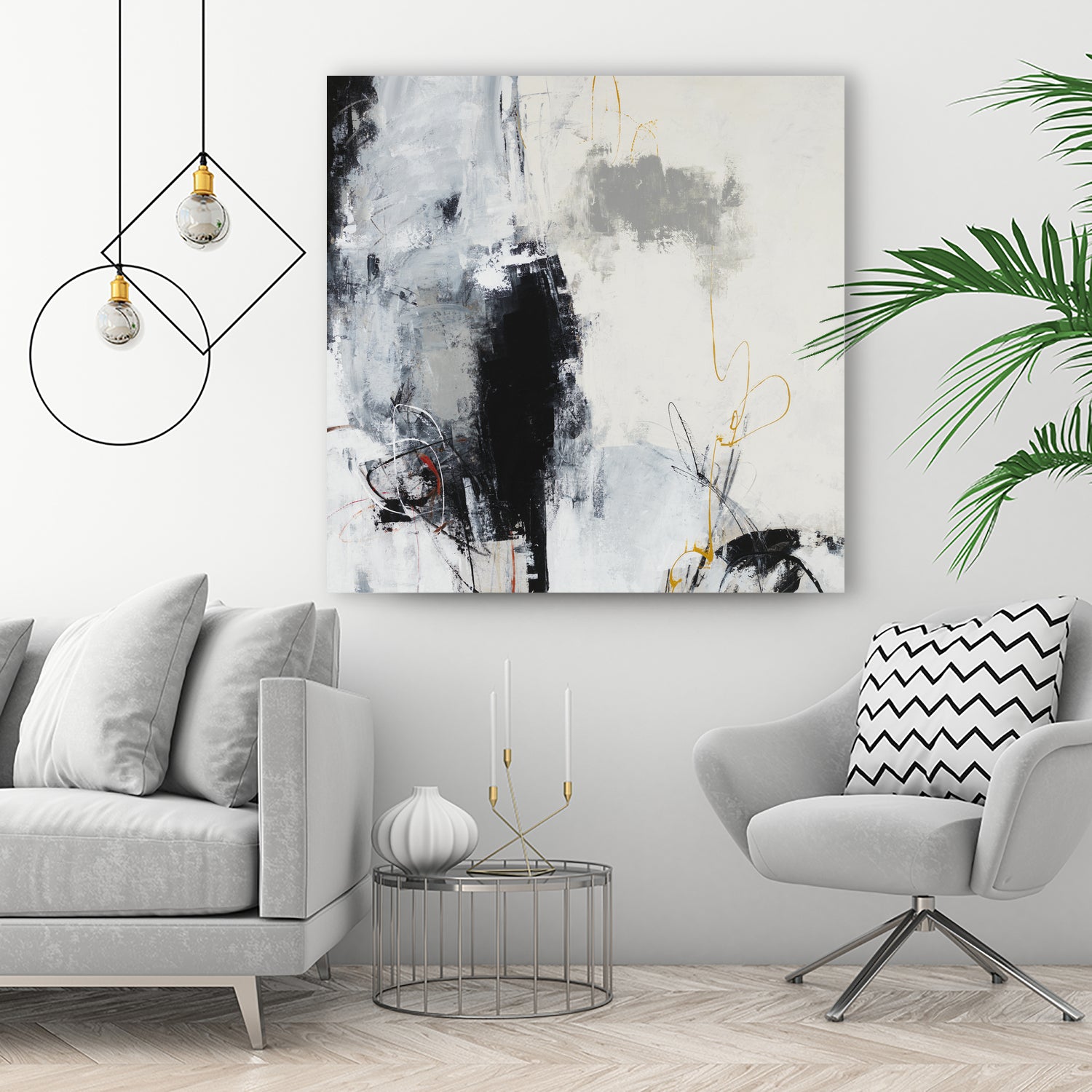 Center of the Mind by Daleno Art on GIANT ART - grey abstract