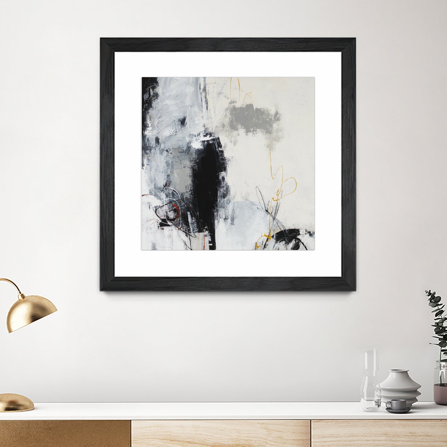 Center of the Mind by Daleno Art on GIANT ART - grey abstract