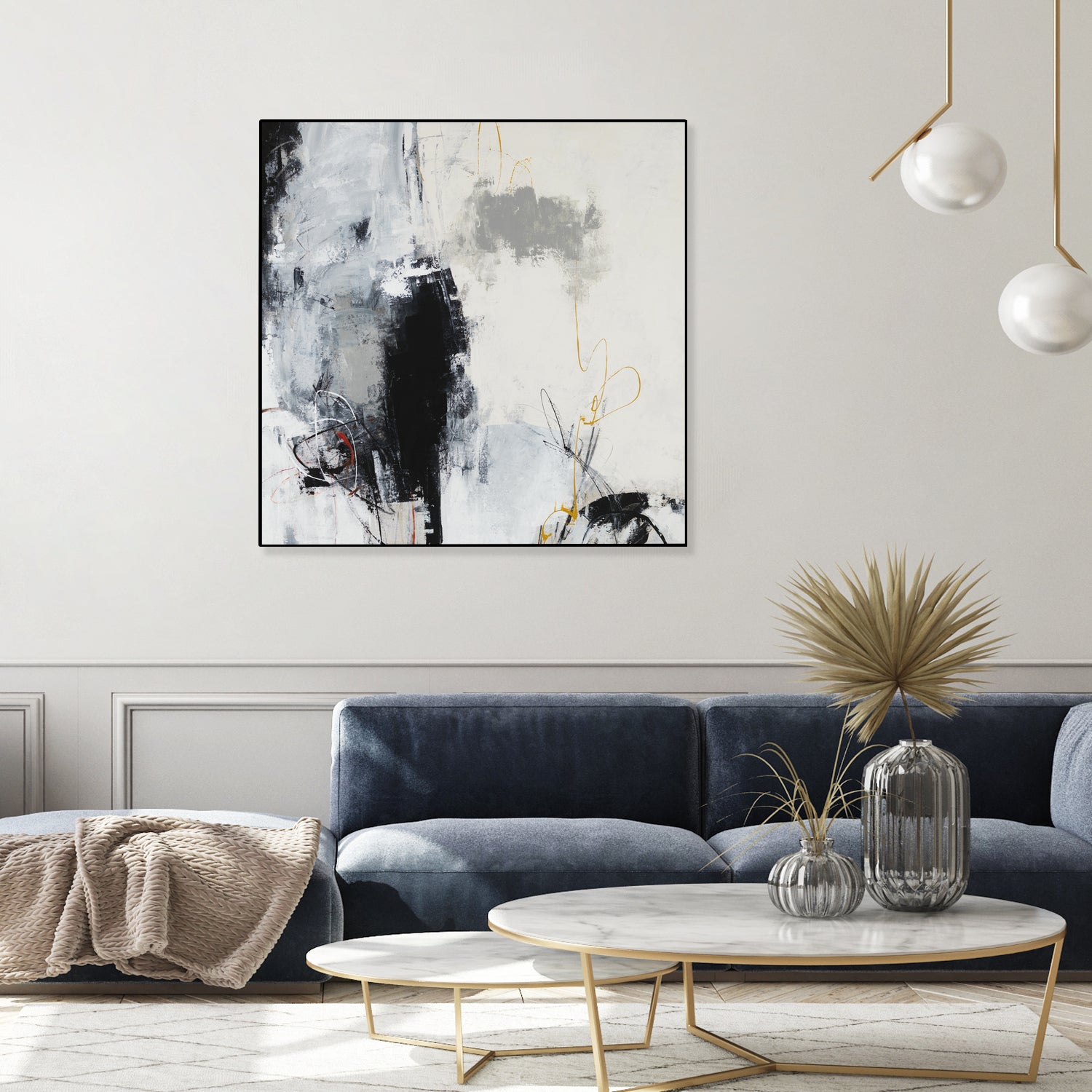 Center of the Mind by Daleno Art on GIANT ART - grey abstract