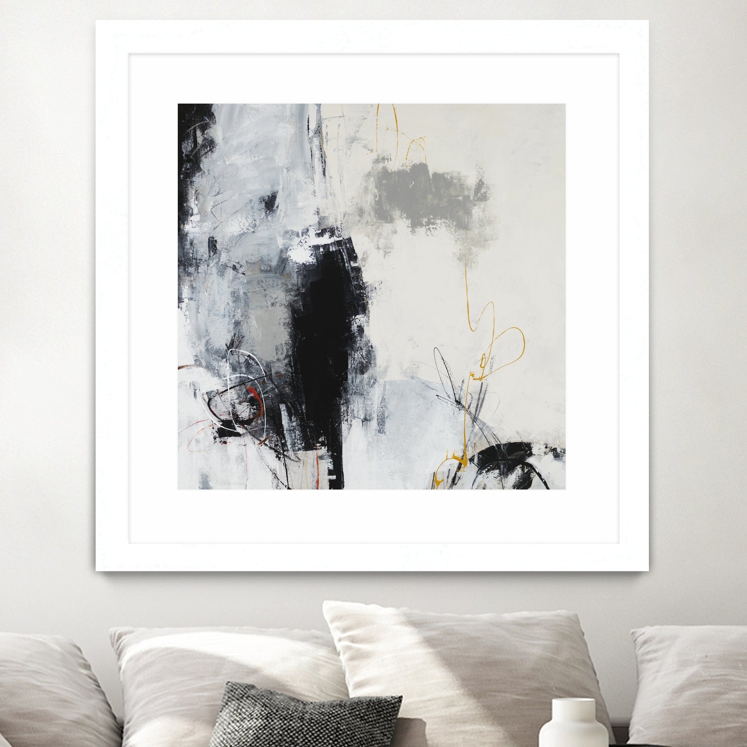 Center of the Mind by Daleno Art on GIANT ART - grey abstract