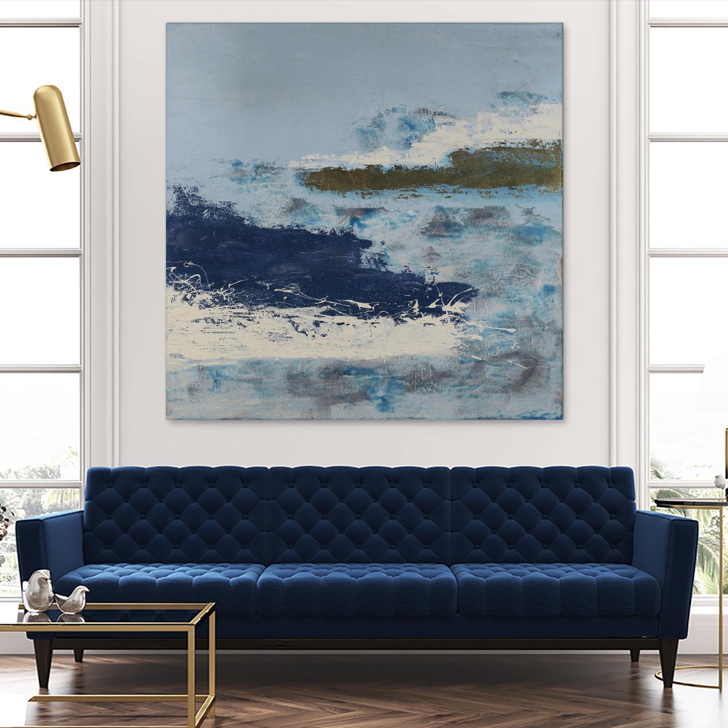 Washing to Shore by Daleno Art on GIANT ART - blue abstract abstrait