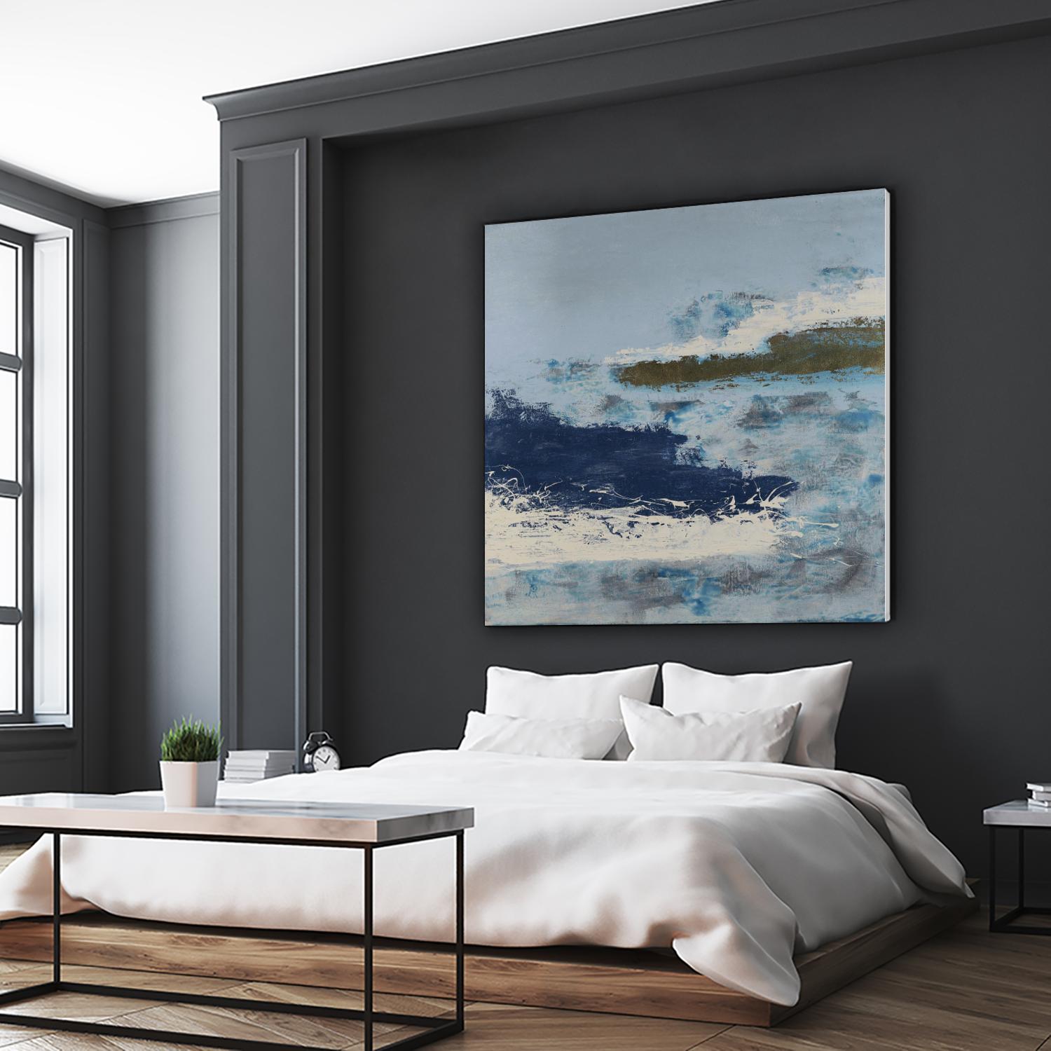 Washing to Shore by Daleno Art on GIANT ART - blue abstract abstrait