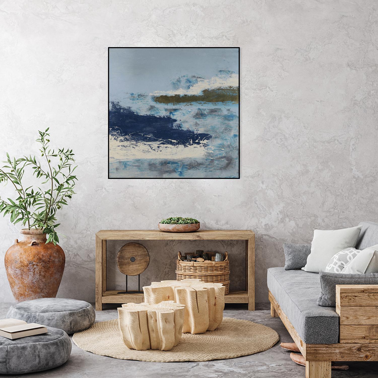 Washing to Shore by Daleno Art on GIANT ART - blue abstract abstrait