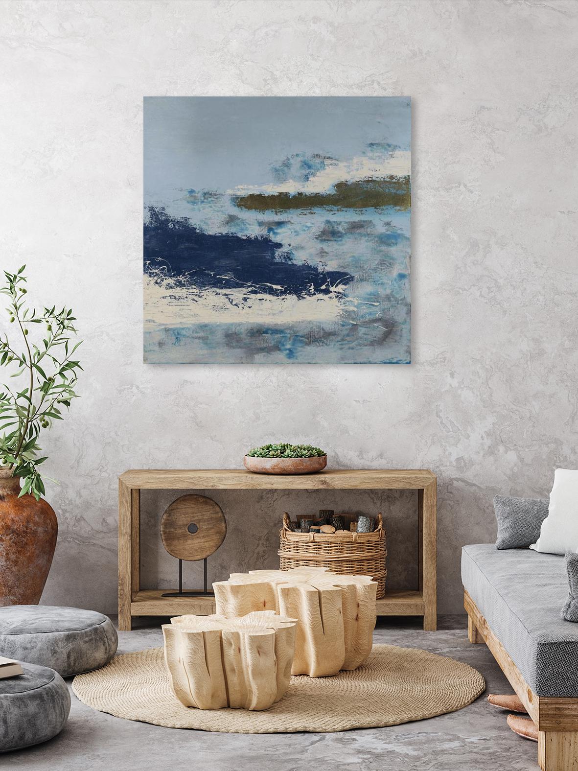 Washing to Shore by Daleno Art on GIANT ART - blue abstract abstrait