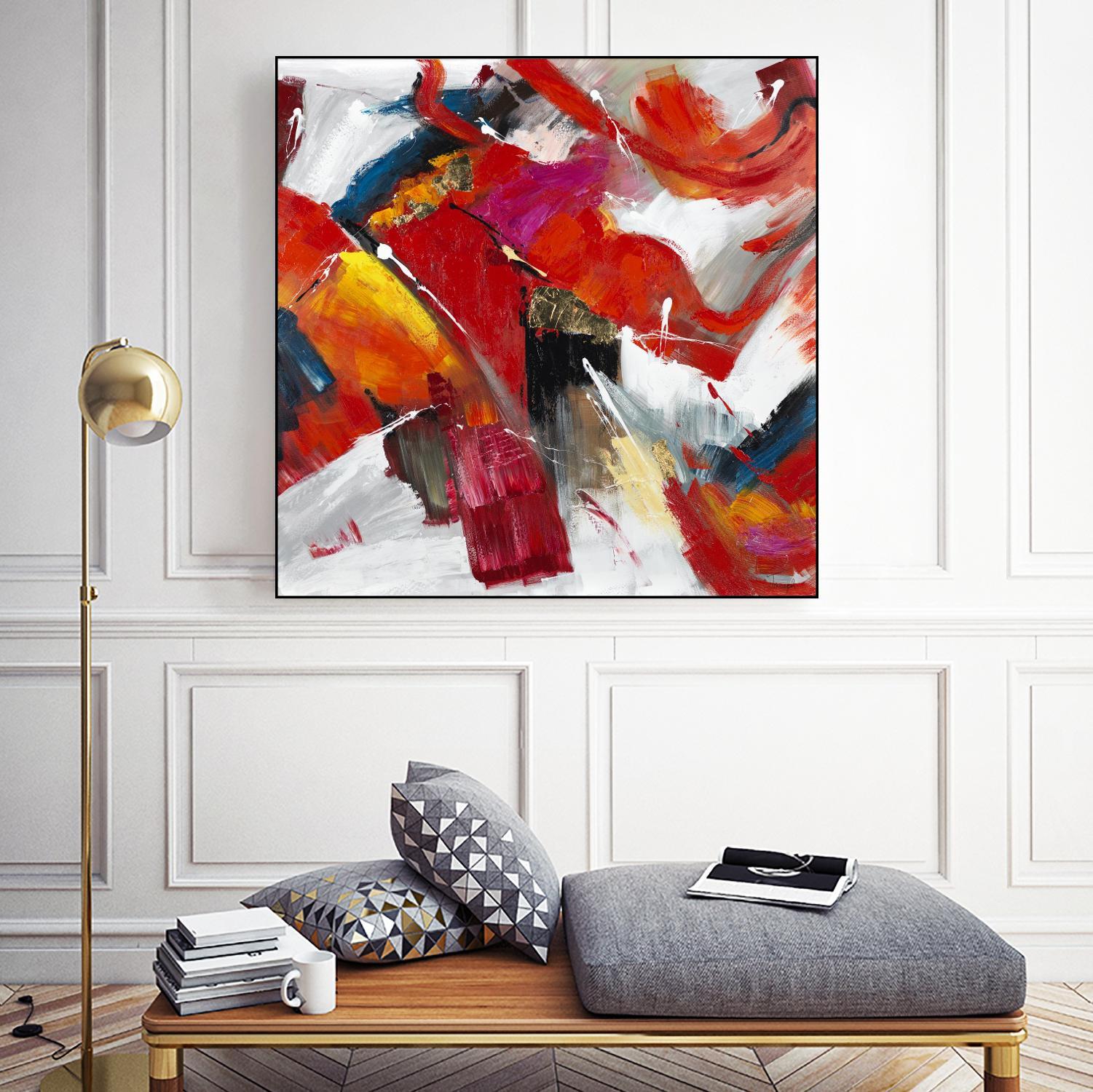 Stop to stare by Daleno Art on GIANT ART - red abstract abstrait