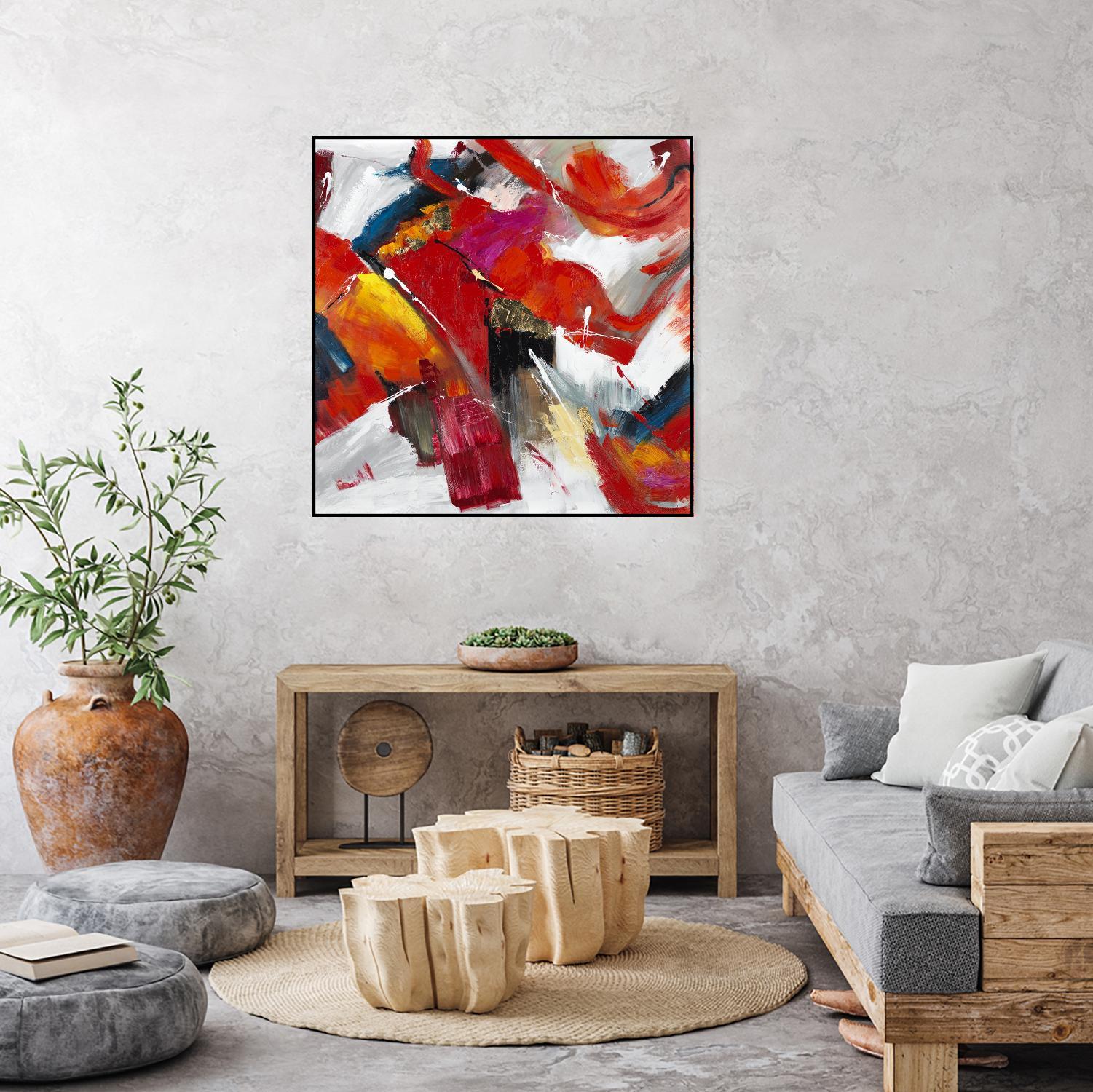 Stop to stare by Daleno Art on GIANT ART - red abstract abstrait