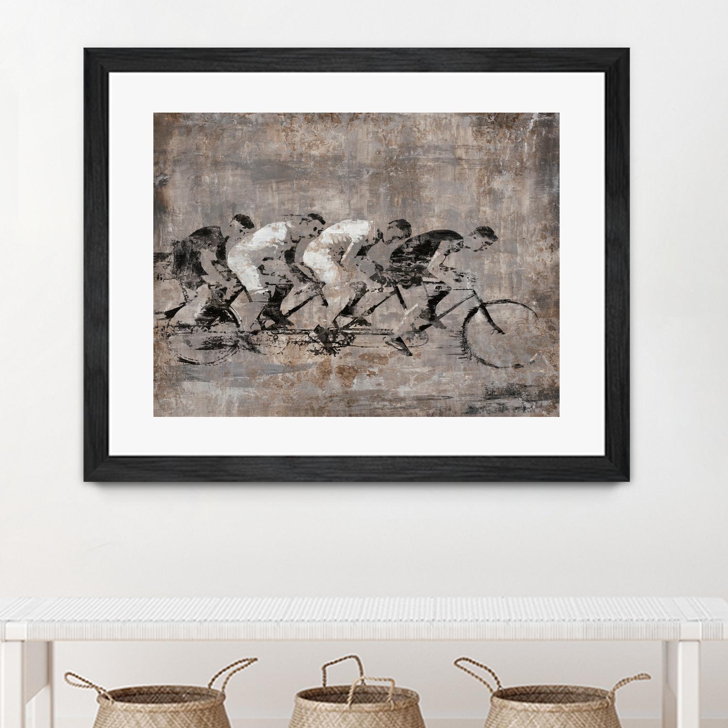 Day to Remember by Daleno Art on GIANT ART - grey figurative bikes