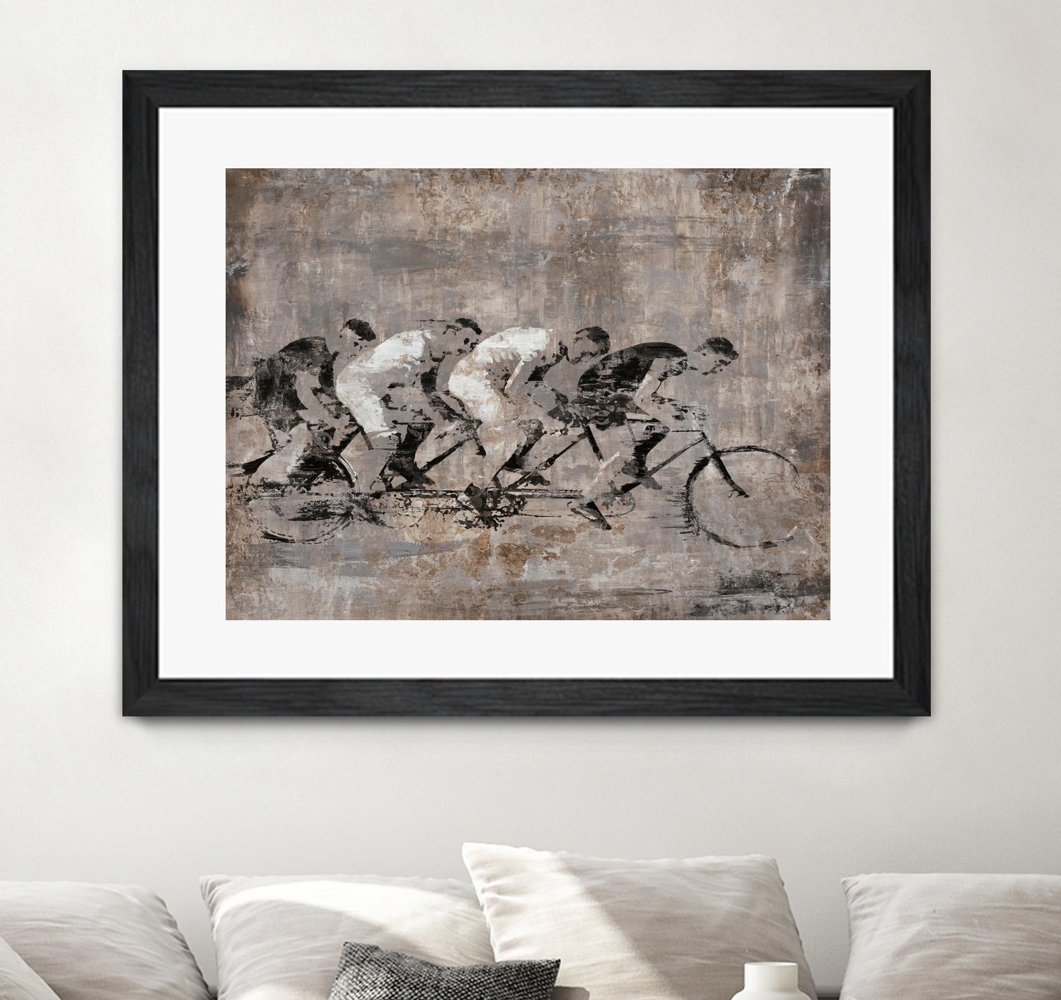 Day to Remember by Daleno Art on GIANT ART - grey figurative bikes