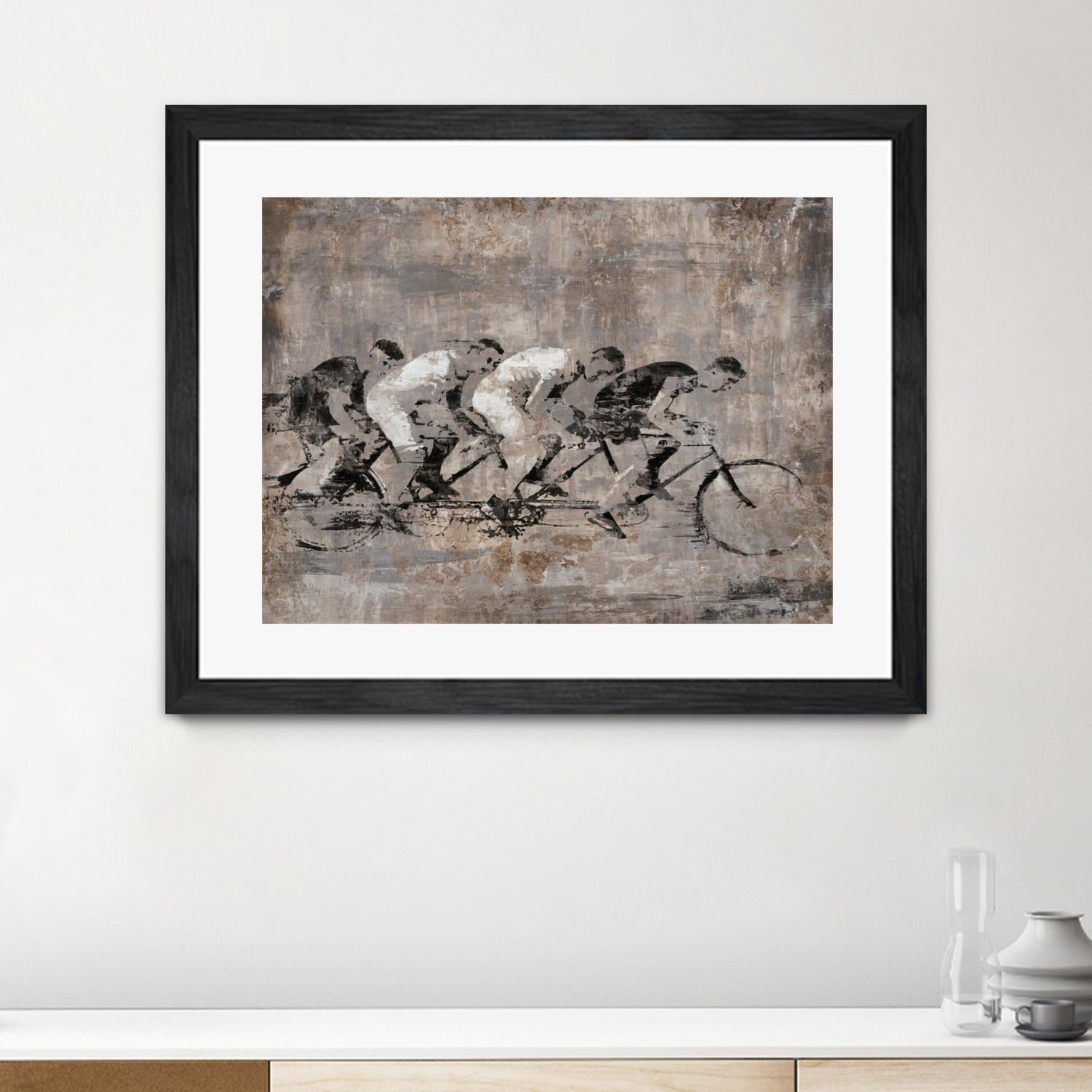 Day to Remember by Daleno Art on GIANT ART - grey figurative bikes