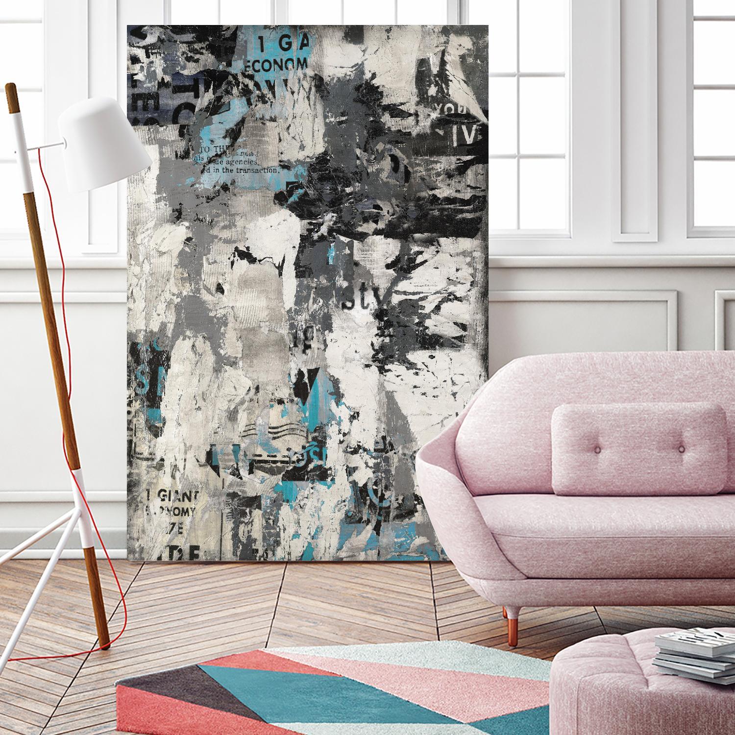 Wall Street Transactions.tif by Daleno Art on GIANT ART - blue street art abstrait