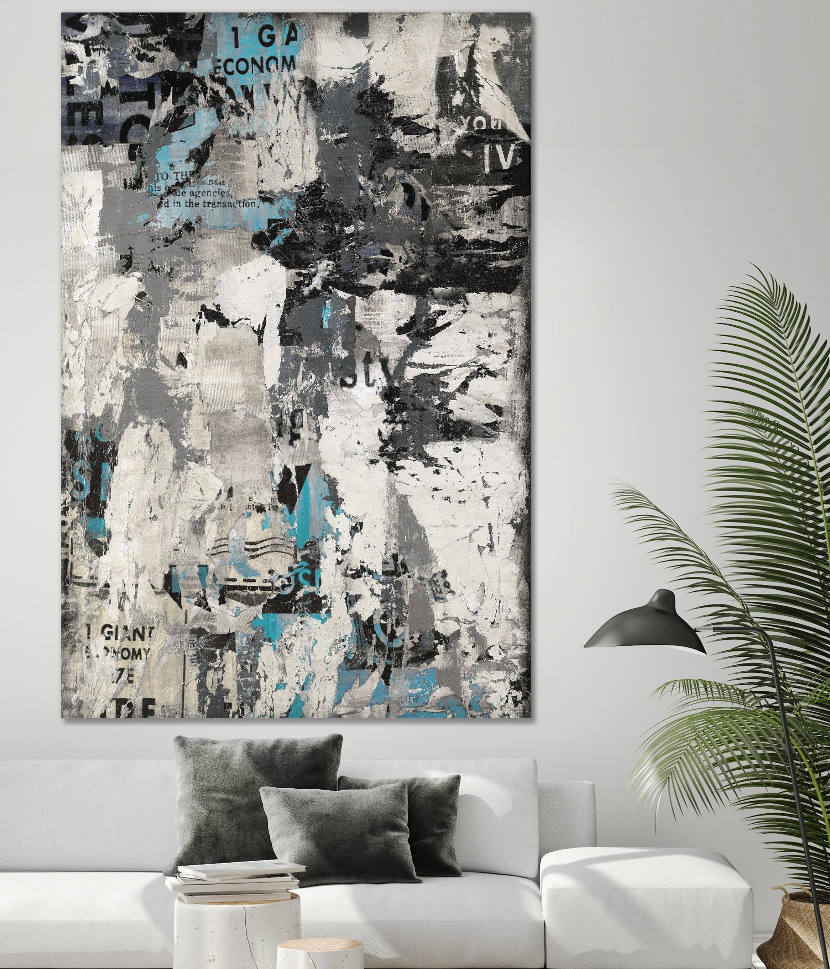 Wall Street Transactions.tif by Daleno Art on GIANT ART - blue street art abstrait