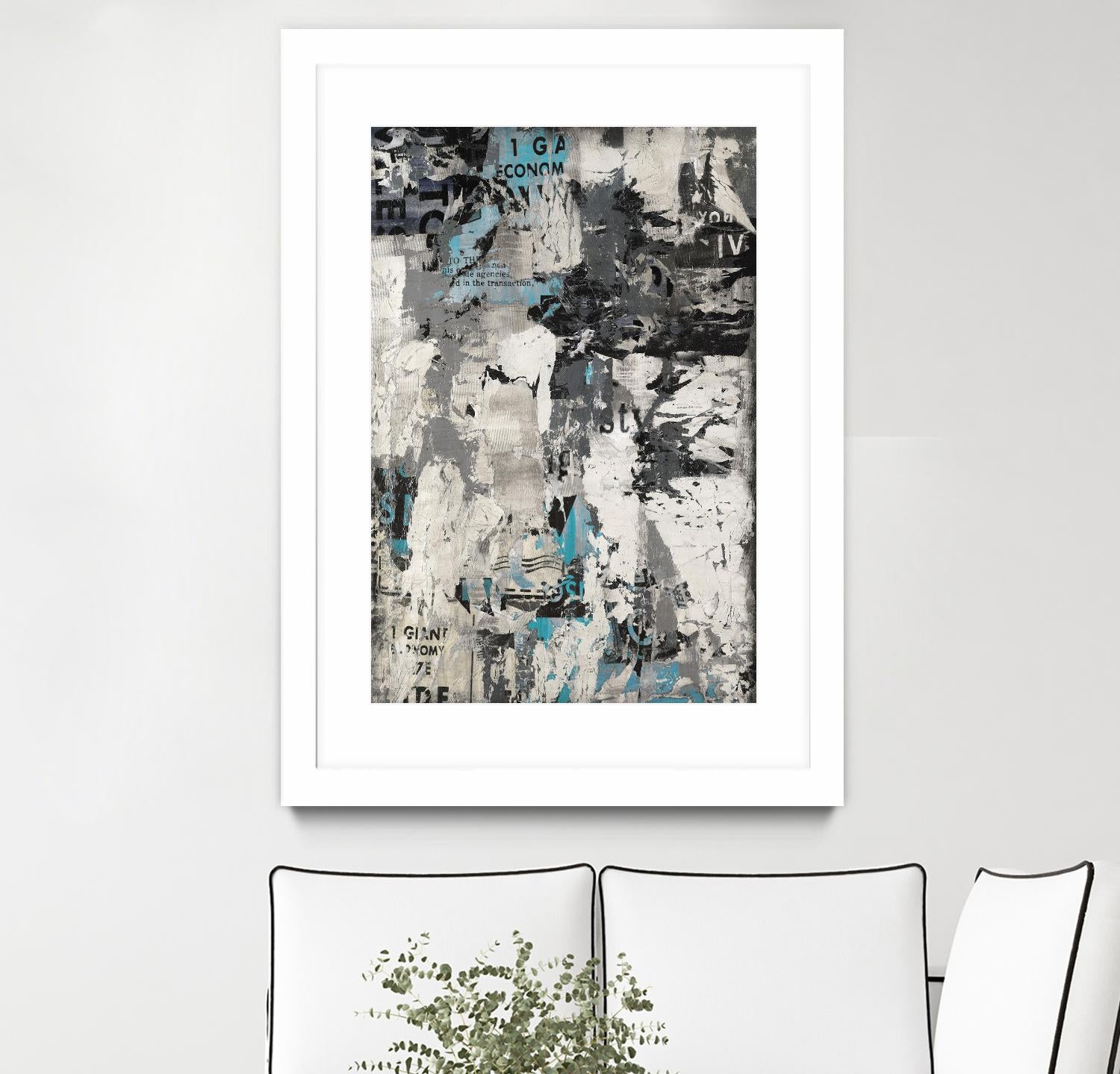 Wall Street Transactions.tif by Daleno Art on GIANT ART - blue street art abstrait