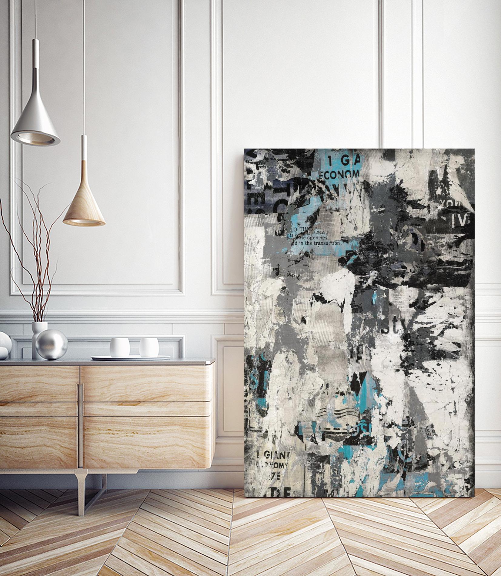 Wall Street Transactions.tif by Daleno Art on GIANT ART - blue street art abstrait