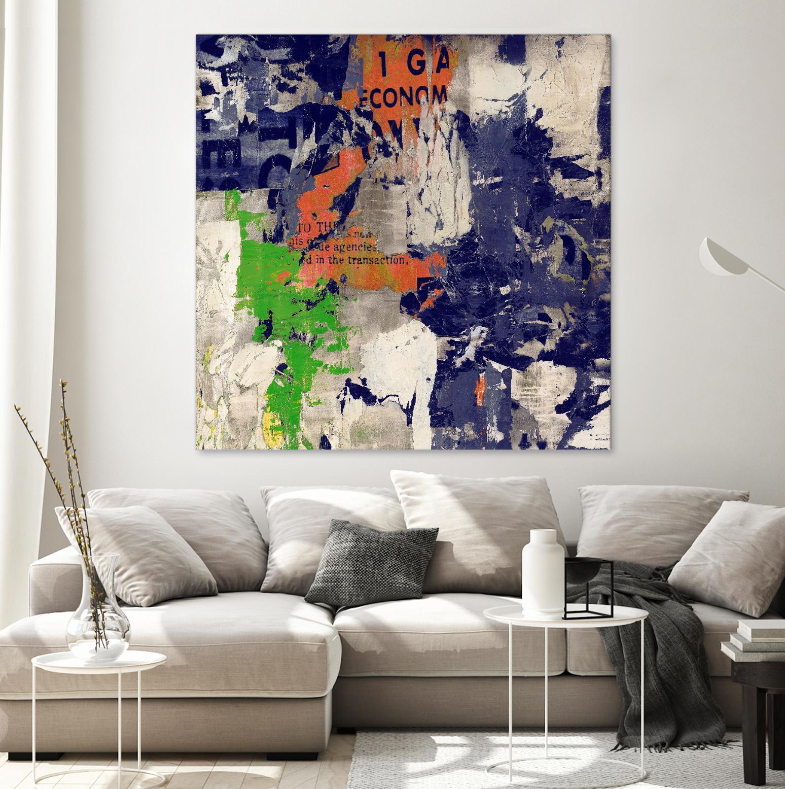 Economic Shift I by Daleno Art on GIANT ART - orange abstract abstrait