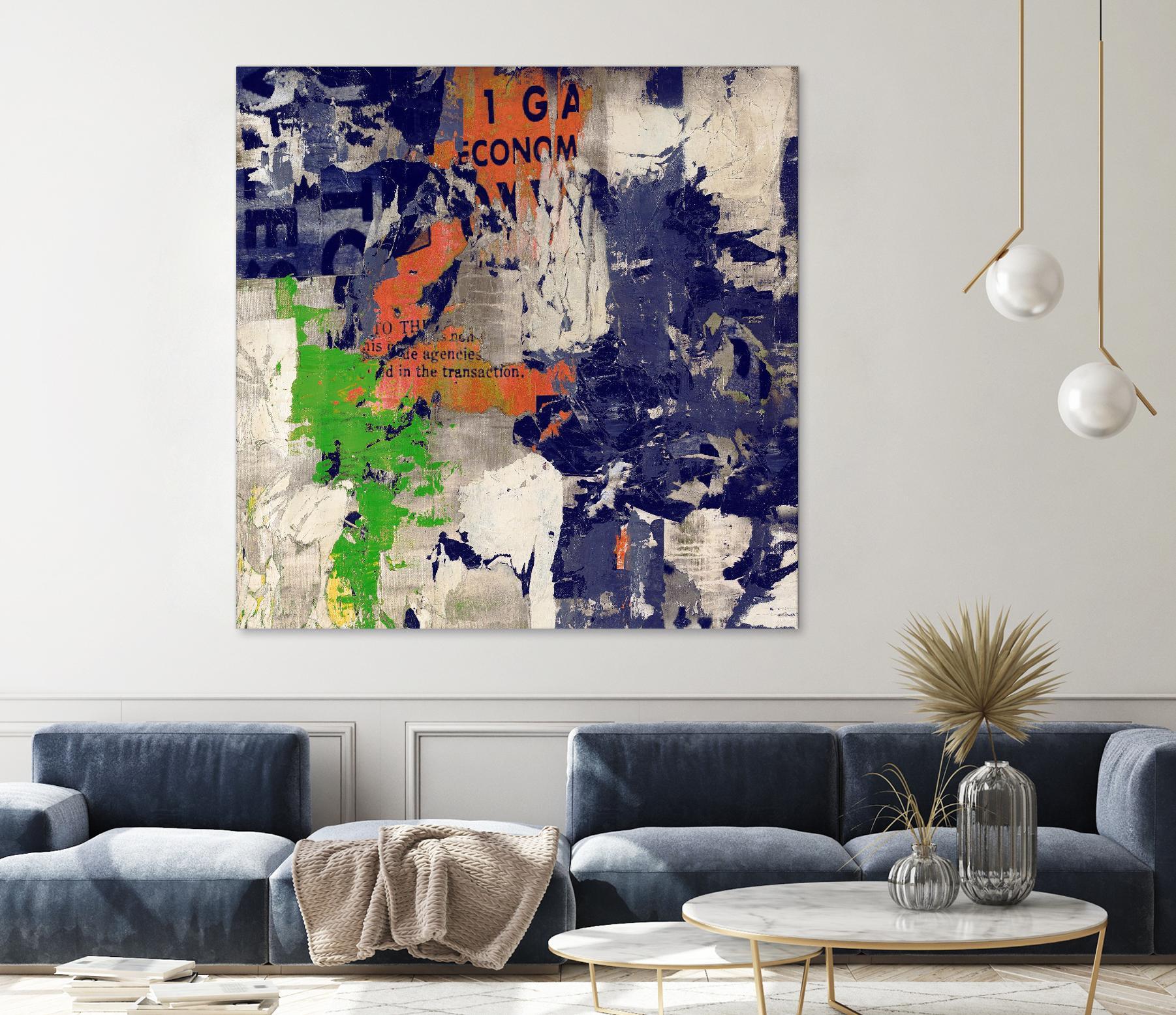 Economic Shift I by Daleno Art on GIANT ART - orange abstract abstrait