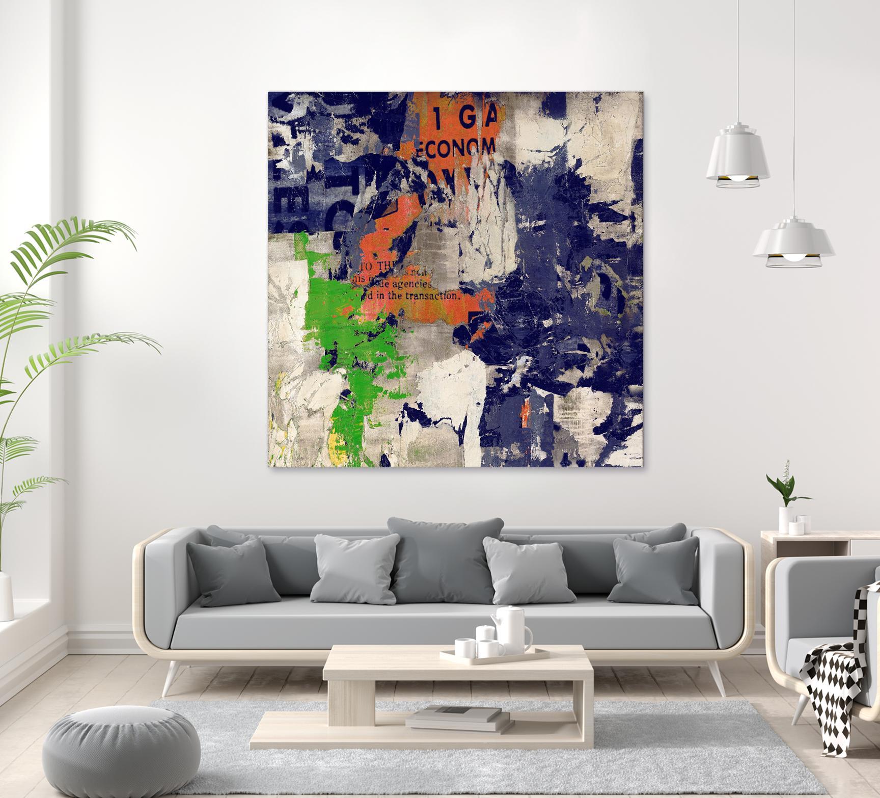Economic Shift I by Daleno Art on GIANT ART - orange abstract abstrait