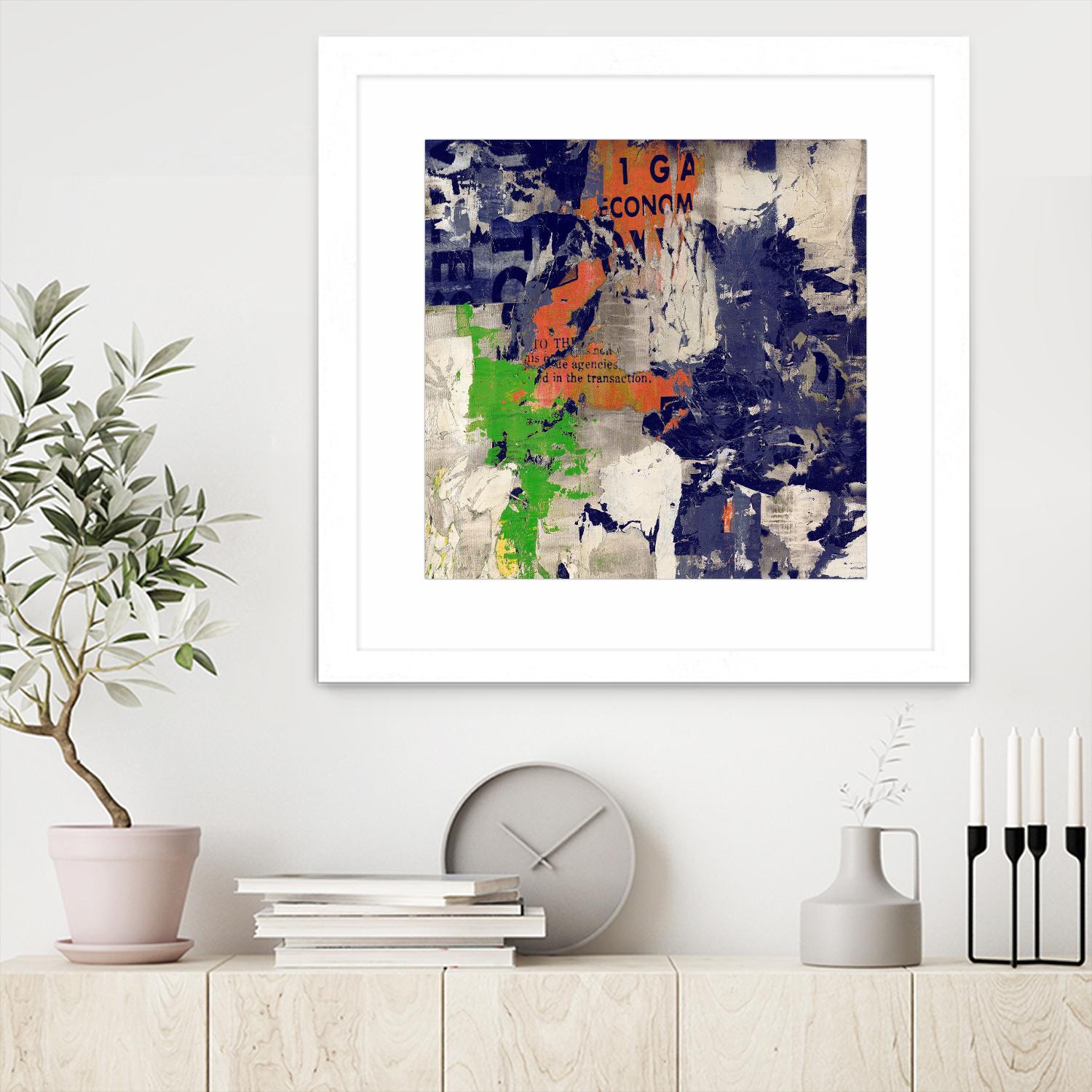 Economic Shift I by Daleno Art on GIANT ART - orange abstract abstrait