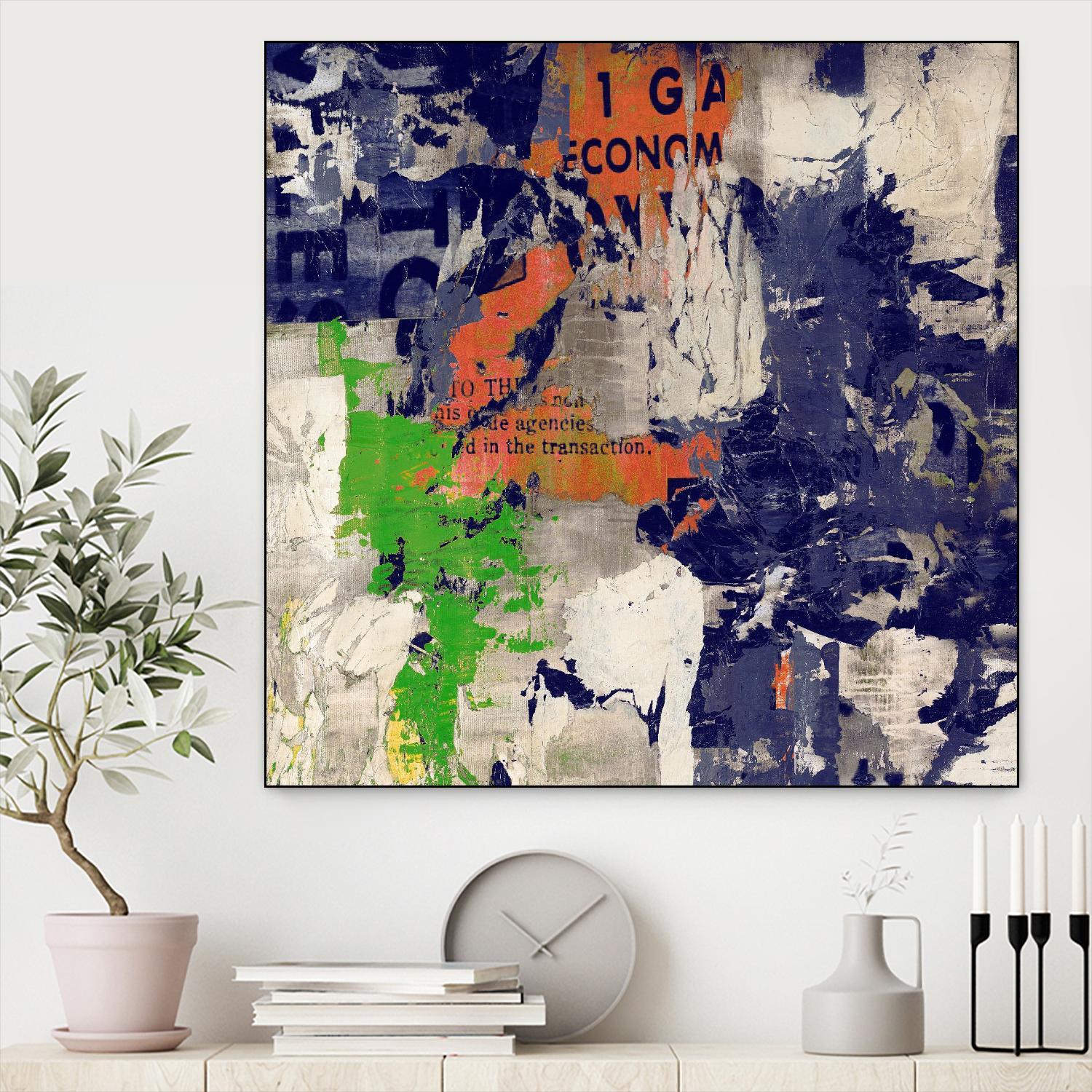 Economic Shift I by Daleno Art on GIANT ART - orange abstract abstrait
