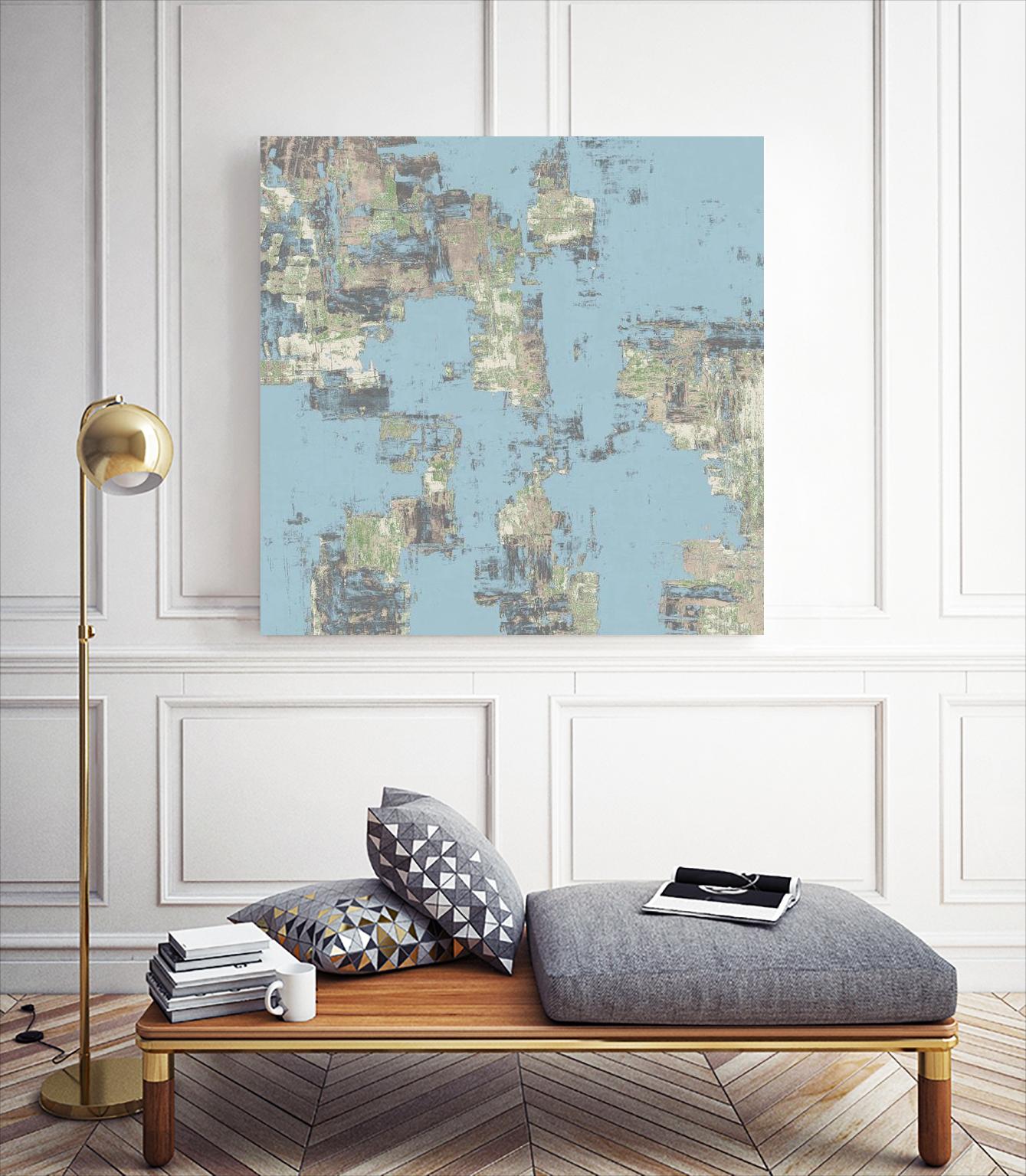 Memory Block II by Daleno Art on GIANT ART - green abstract