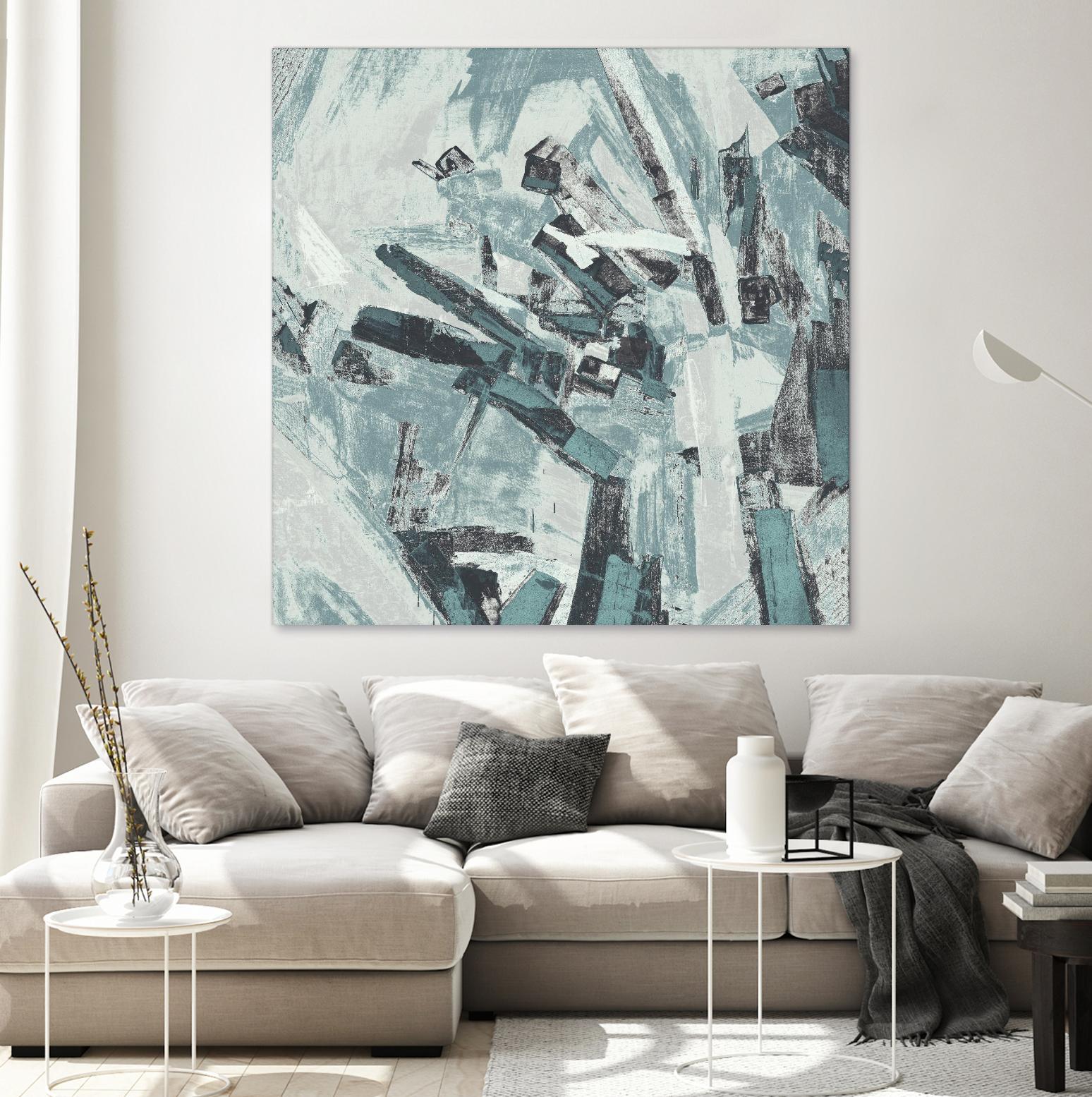Sword Fight II by Daleno Art on GIANT ART - blue abstract abstrait