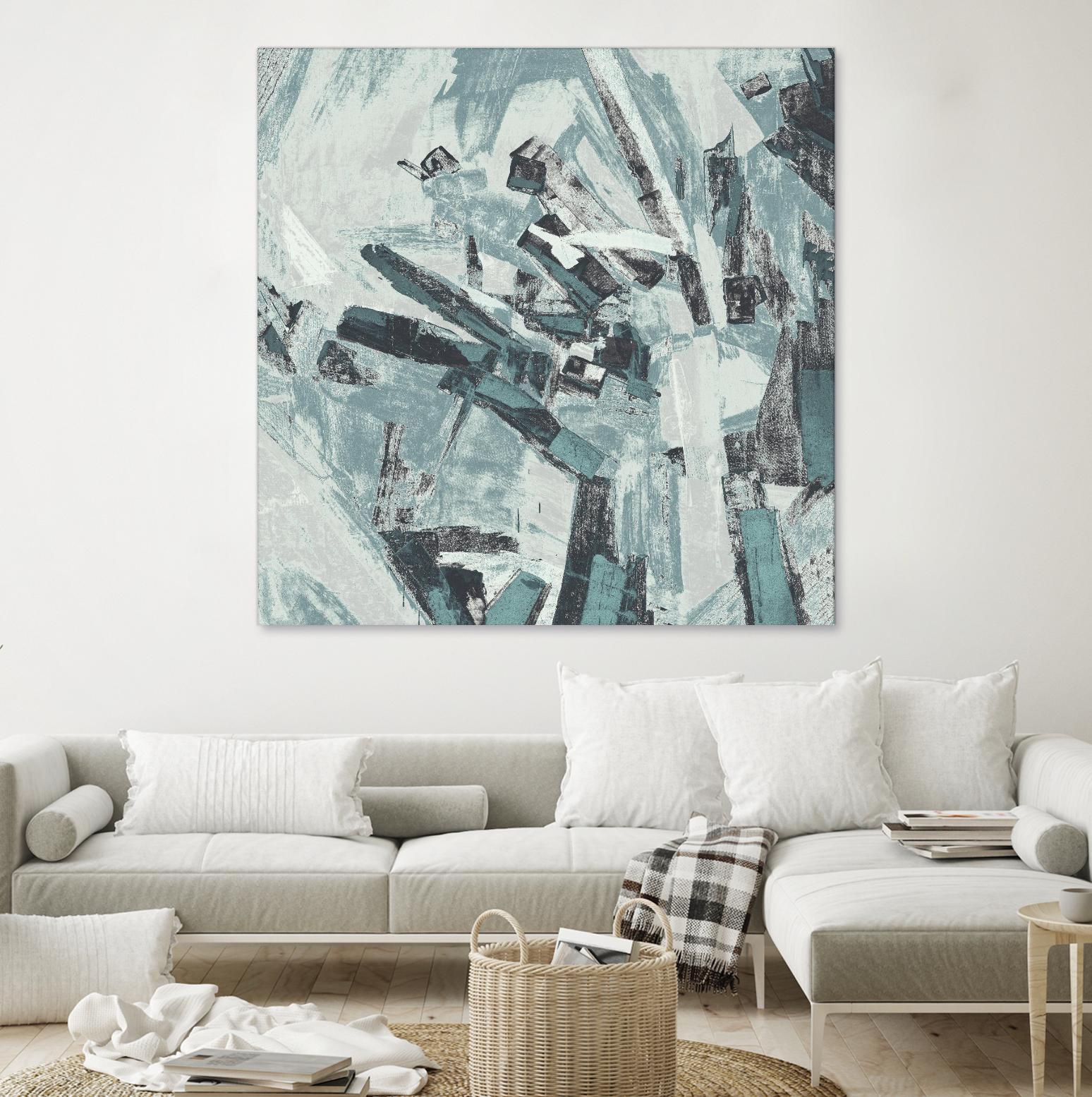 Sword Fight II by Daleno Art on GIANT ART - blue abstract abstrait