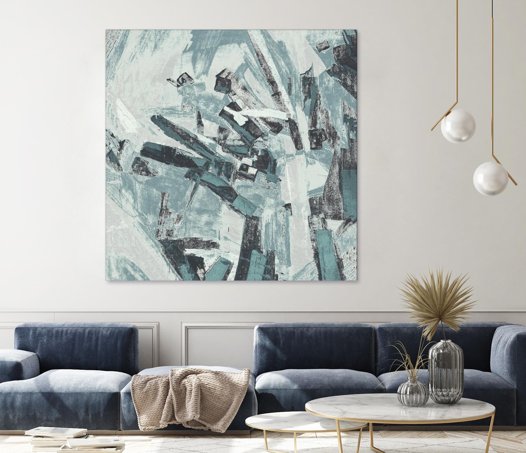 Sword Fight II by Daleno Art on GIANT ART - blue abstract abstrait