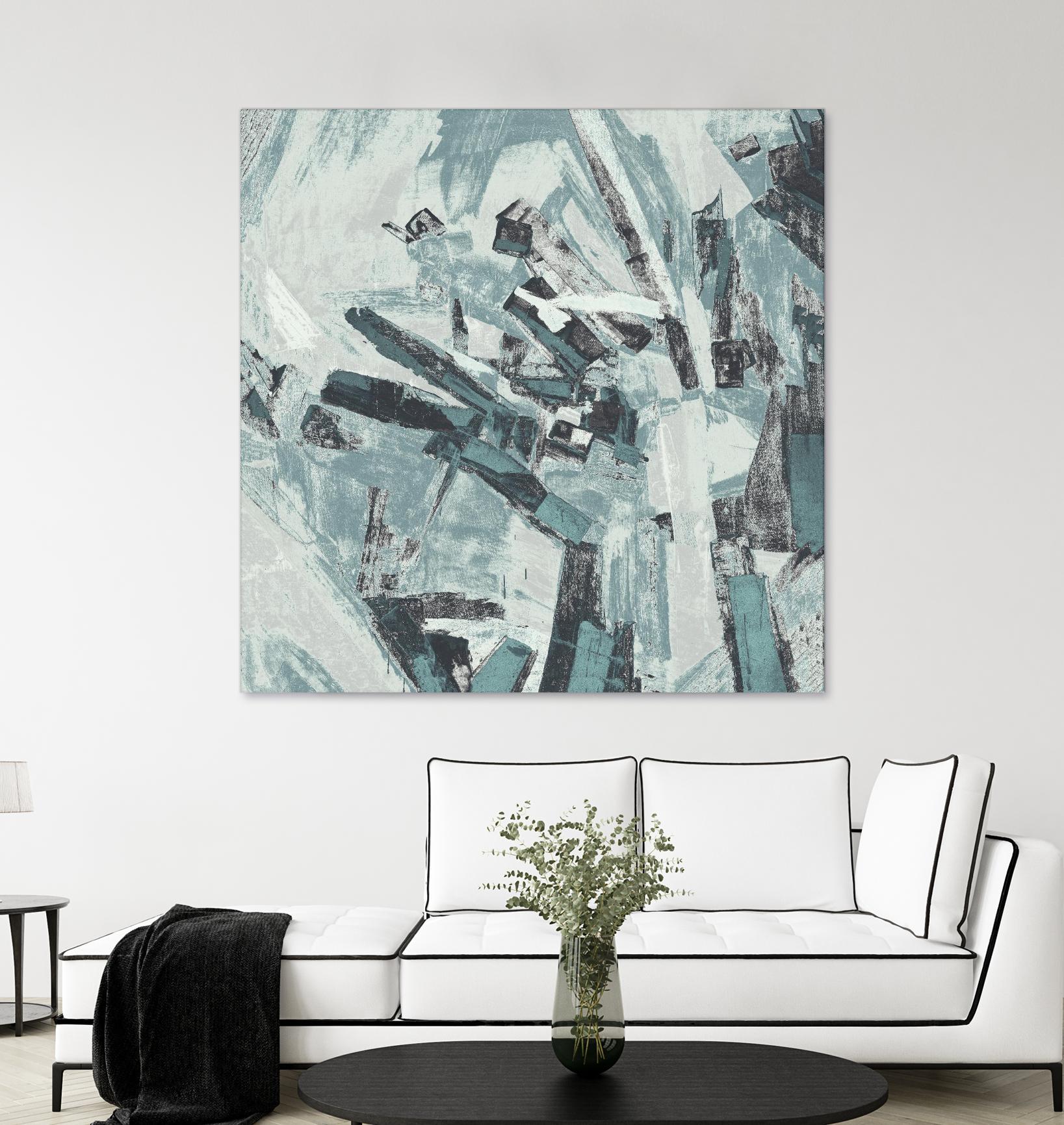Sword Fight II by Daleno Art on GIANT ART - blue abstract abstrait