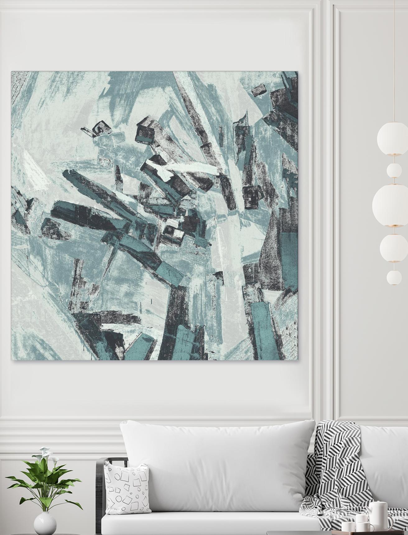 Sword Fight II by Daleno Art on GIANT ART - blue abstract abstrait