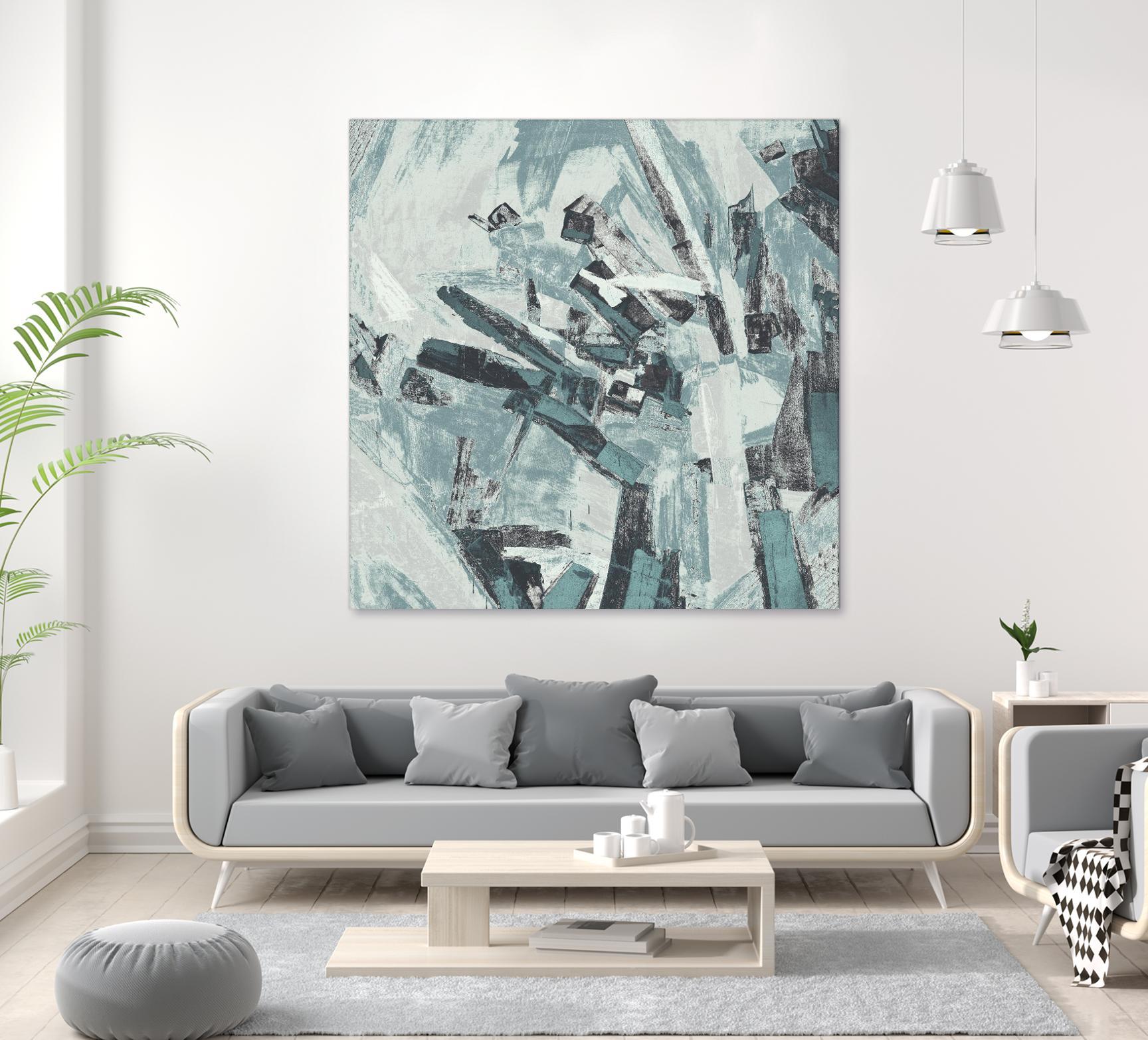 Sword Fight II by Daleno Art on GIANT ART - blue abstract abstrait