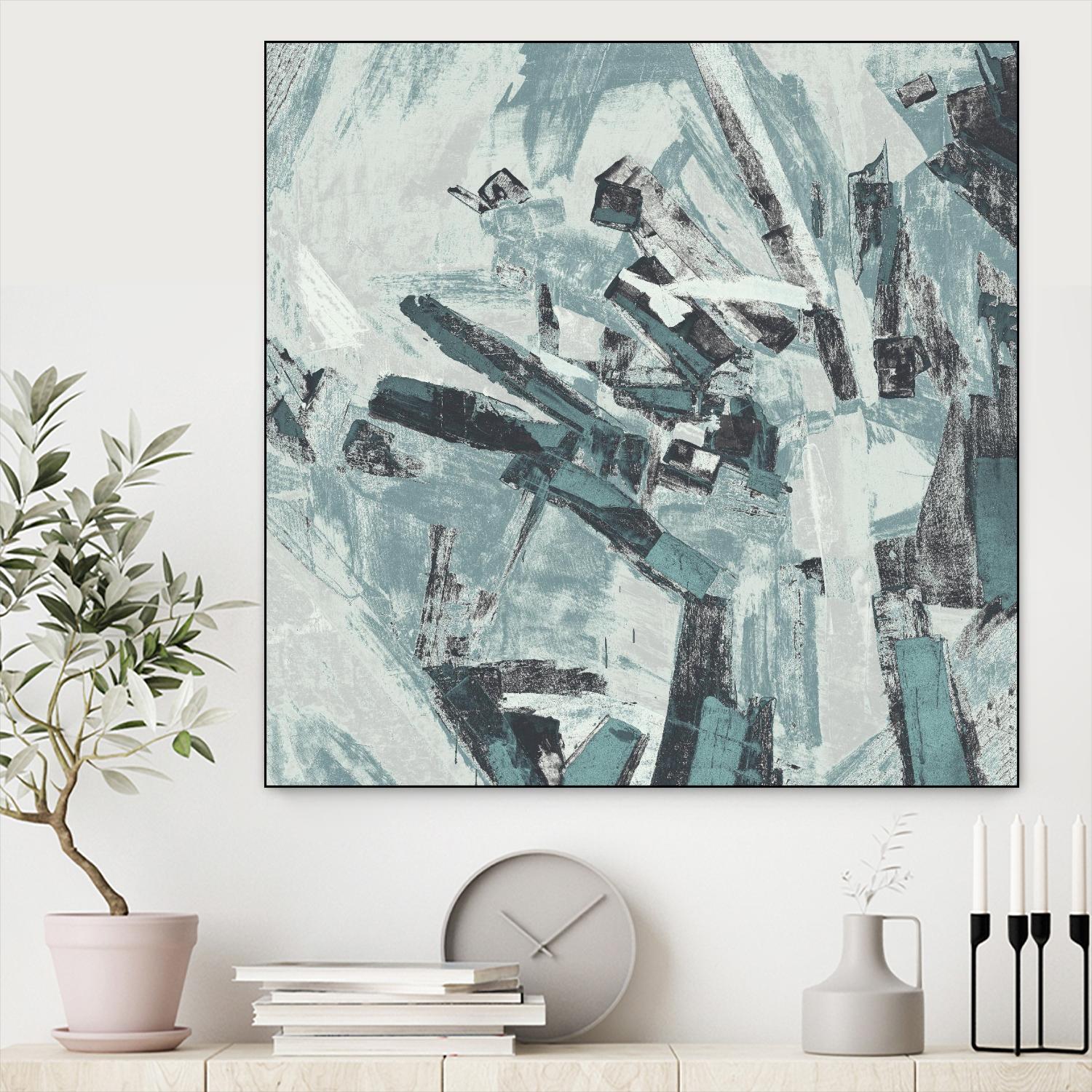 Sword Fight II by Daleno Art on GIANT ART - blue abstract abstrait