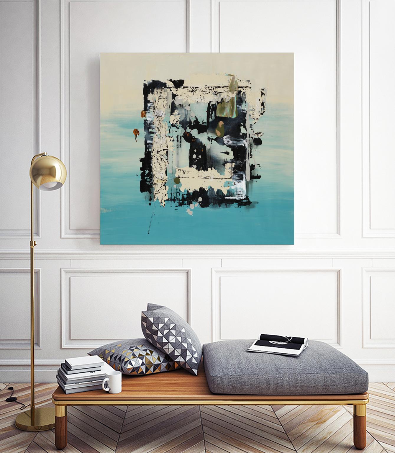 Get On The Floor by Daleno Art on GIANT ART - green abstract khaki