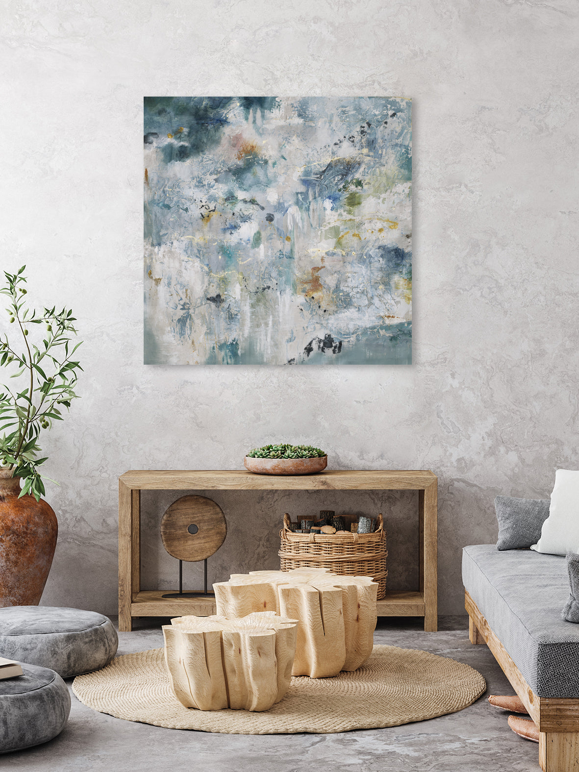 Back Up by Daleno Art on GIANT ART - blue abstract