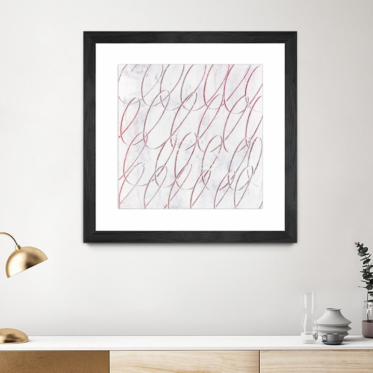 Hula I by Daleno Art on GIANT ART - red abstract abstrait