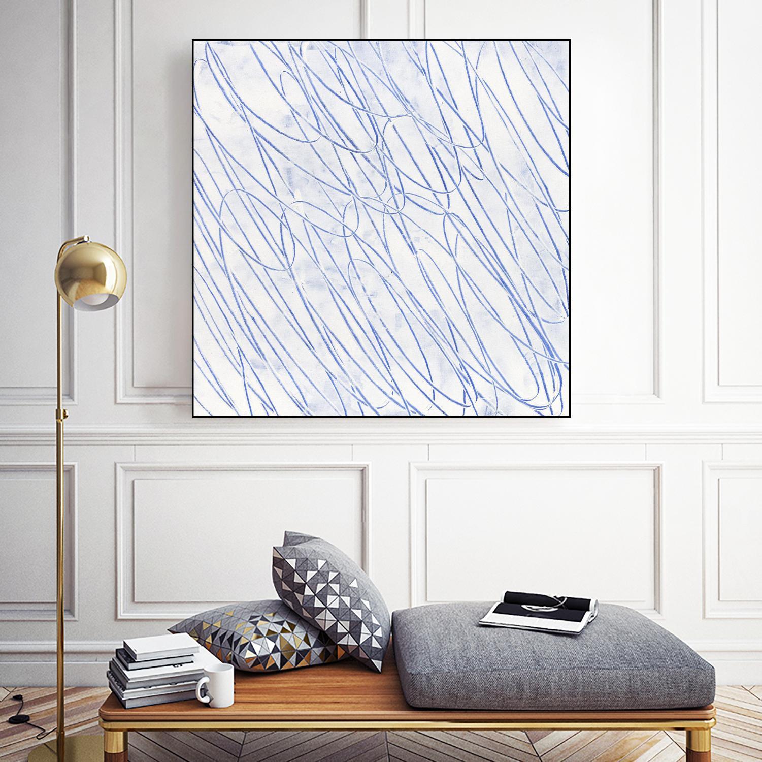 Hula II by Daleno Art on GIANT ART - blue abstract abstrait