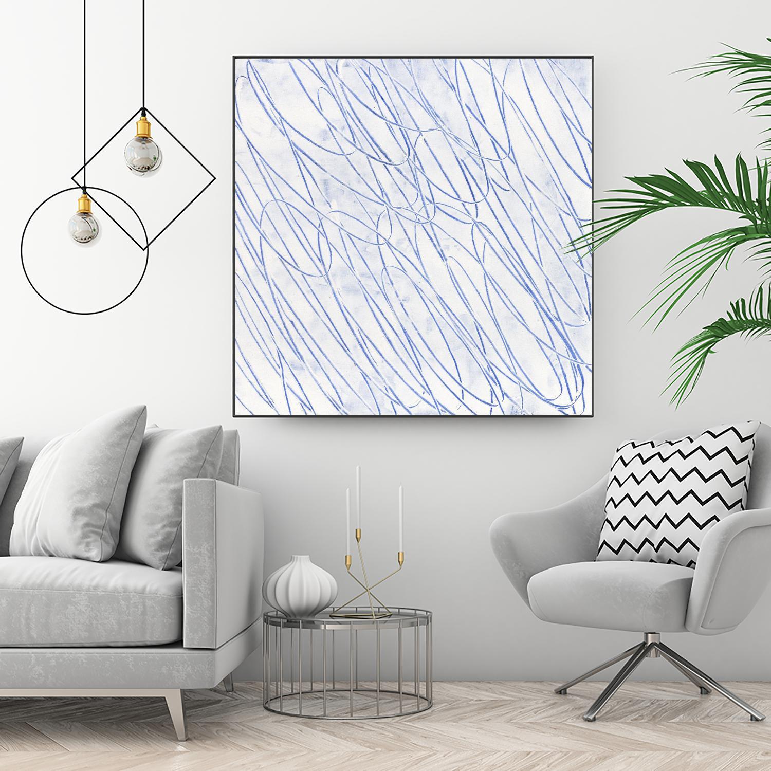 Hula II by Daleno Art on GIANT ART - blue abstract abstrait