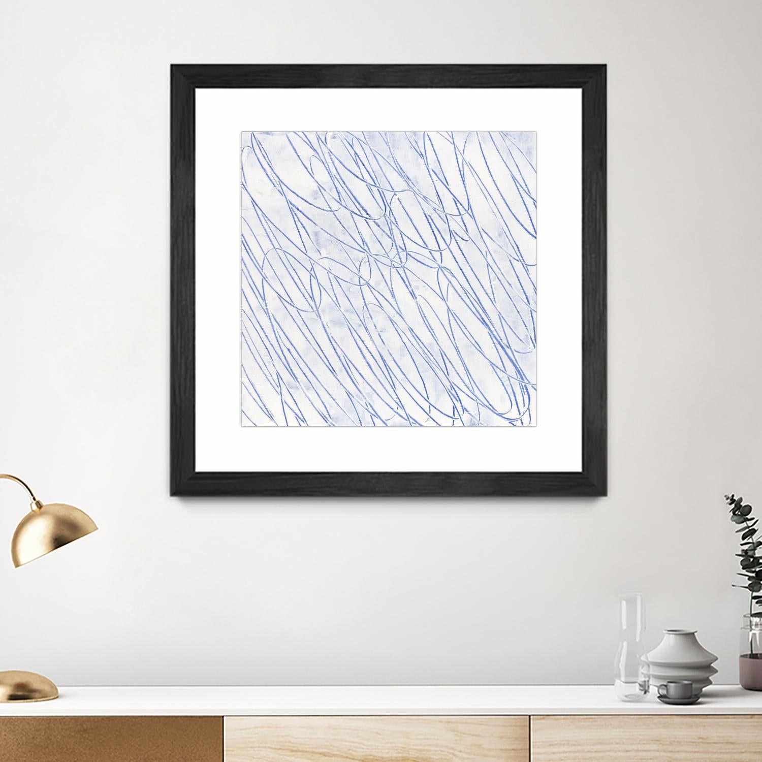 Hula II by Daleno Art on GIANT ART - blue abstract abstrait