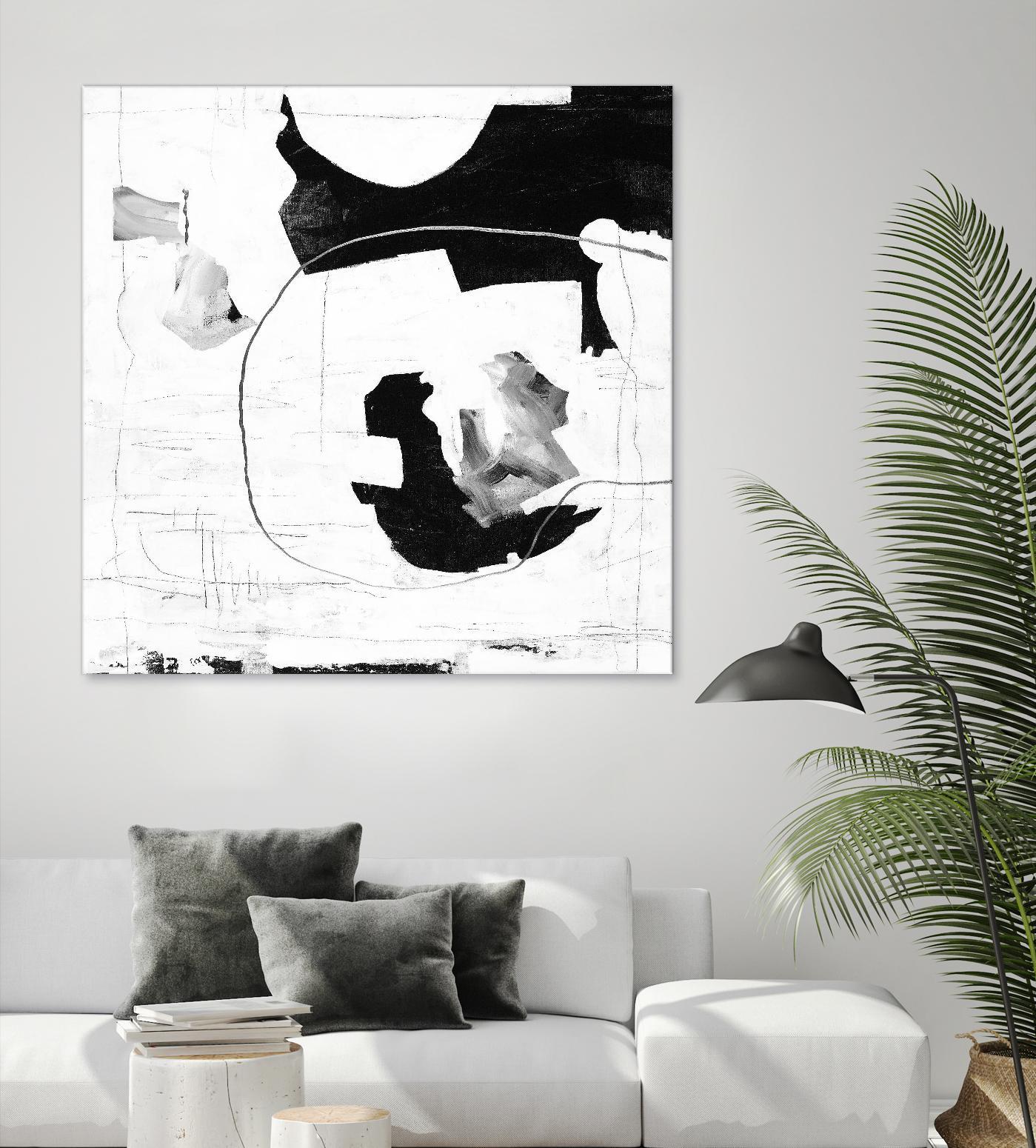 Traces of Silver III by Daleno Art on GIANT ART - black black&white abstrait