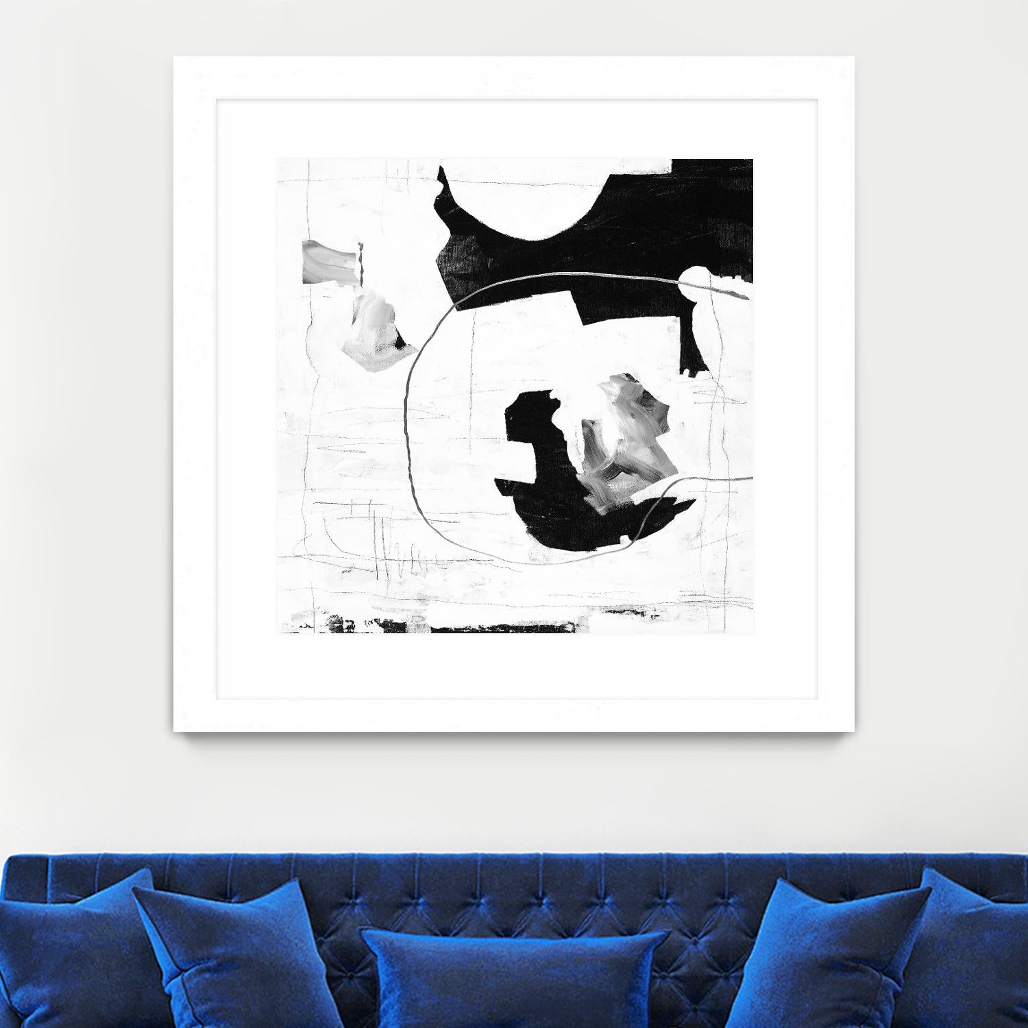 Traces of Silver III by Daleno Art on GIANT ART - black black&white abstrait