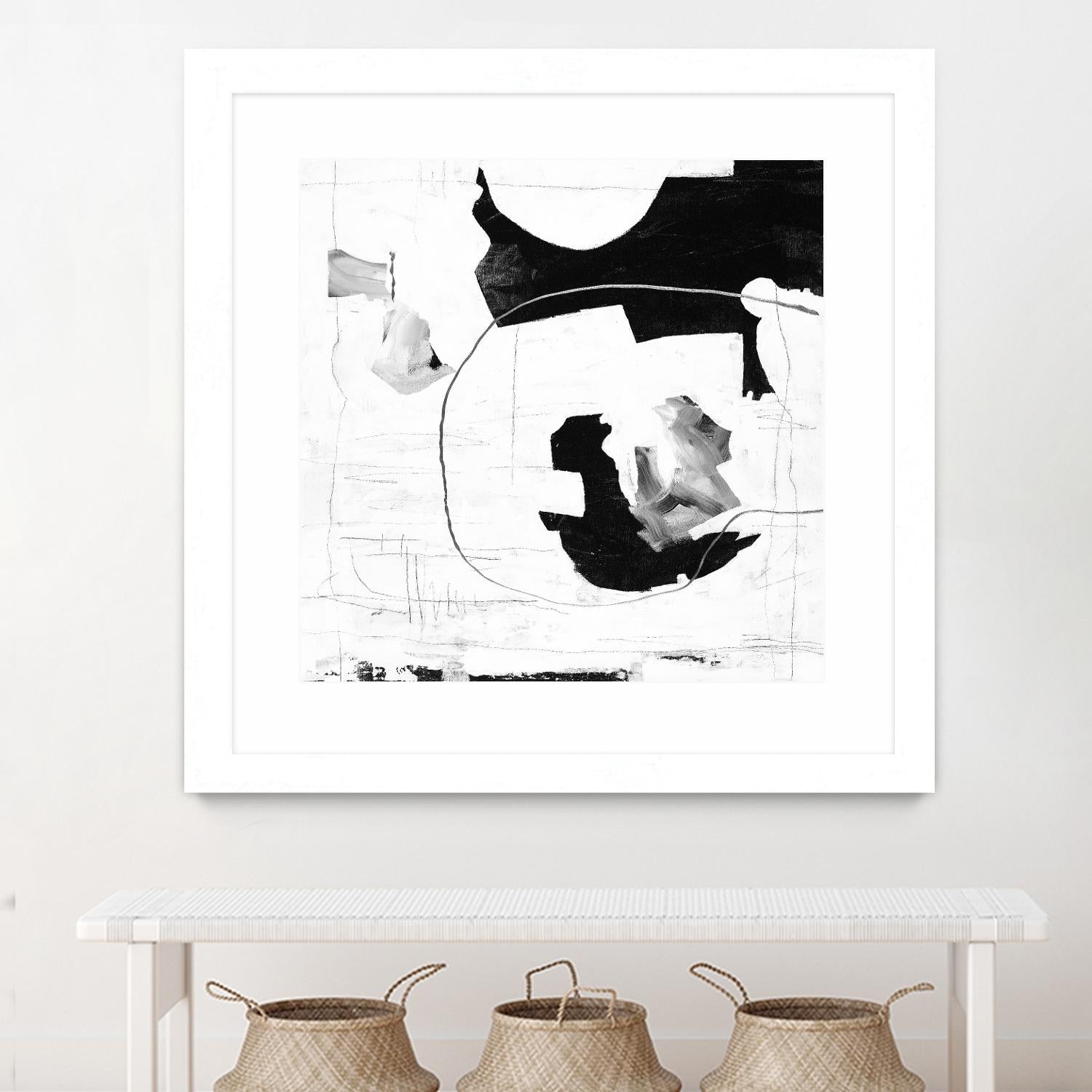 Traces of Silver III by Daleno Art on GIANT ART - black black&white abstrait
