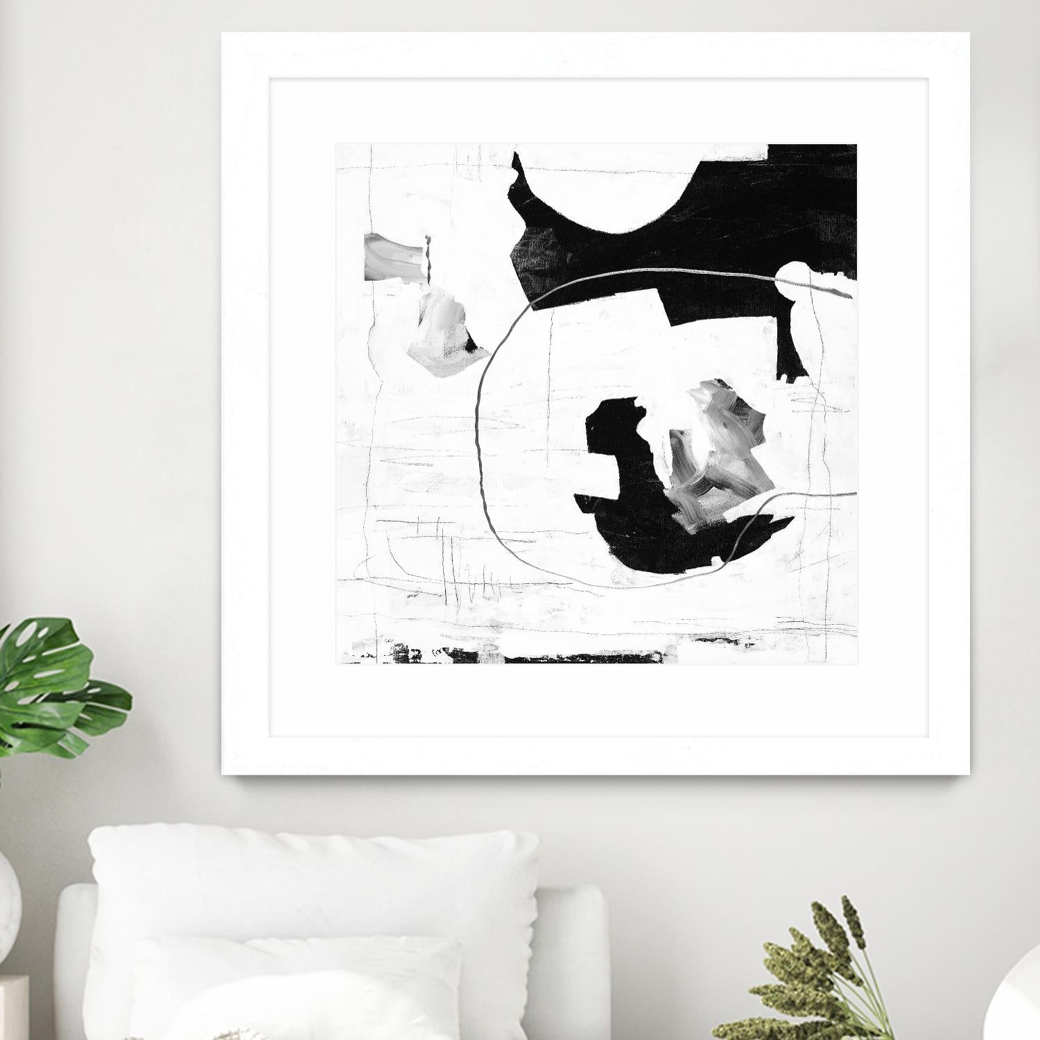 Traces of Silver III by Daleno Art on GIANT ART - black black&white abstrait