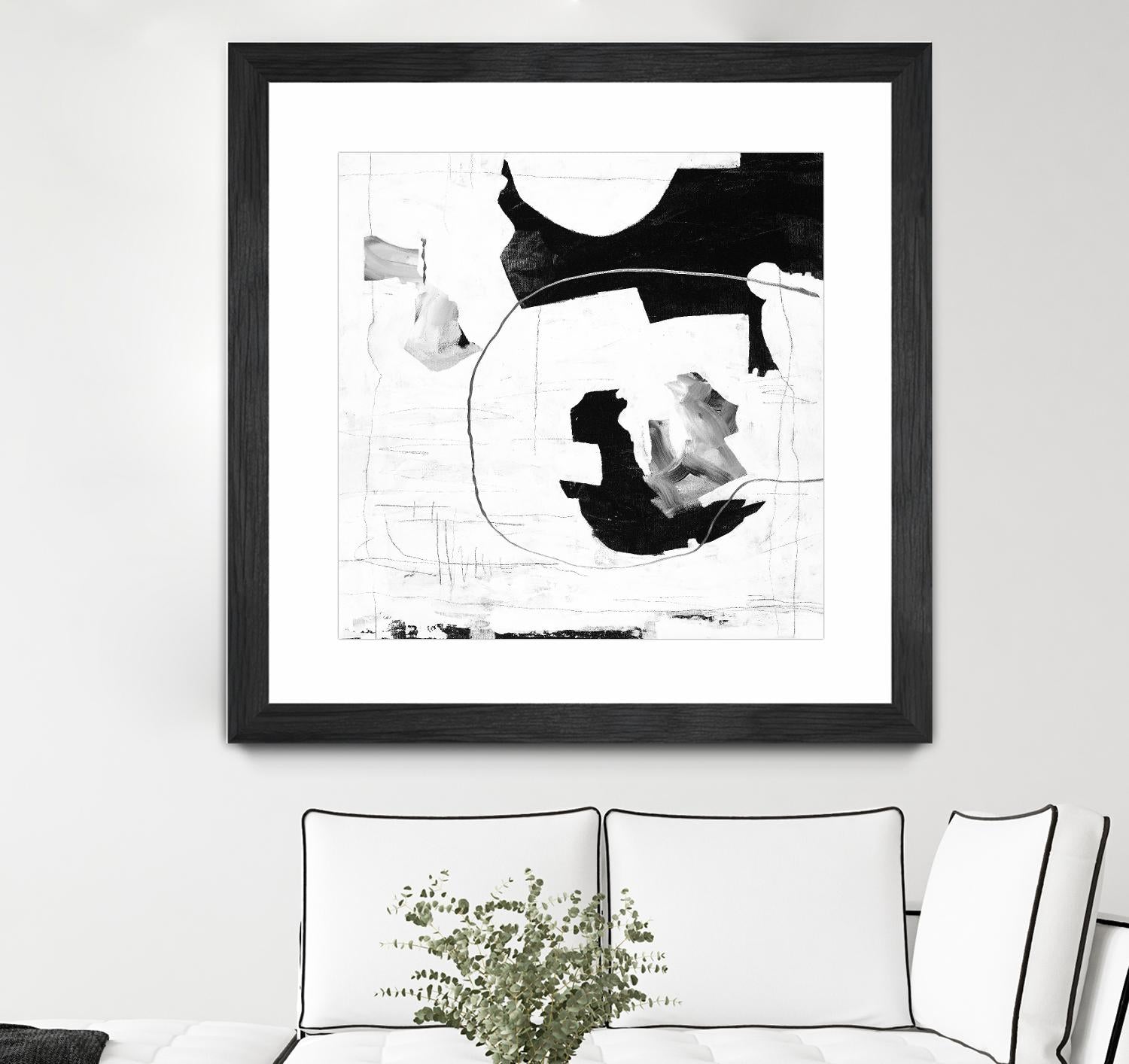 Traces of Silver III by Daleno Art on GIANT ART - black black&white abstrait