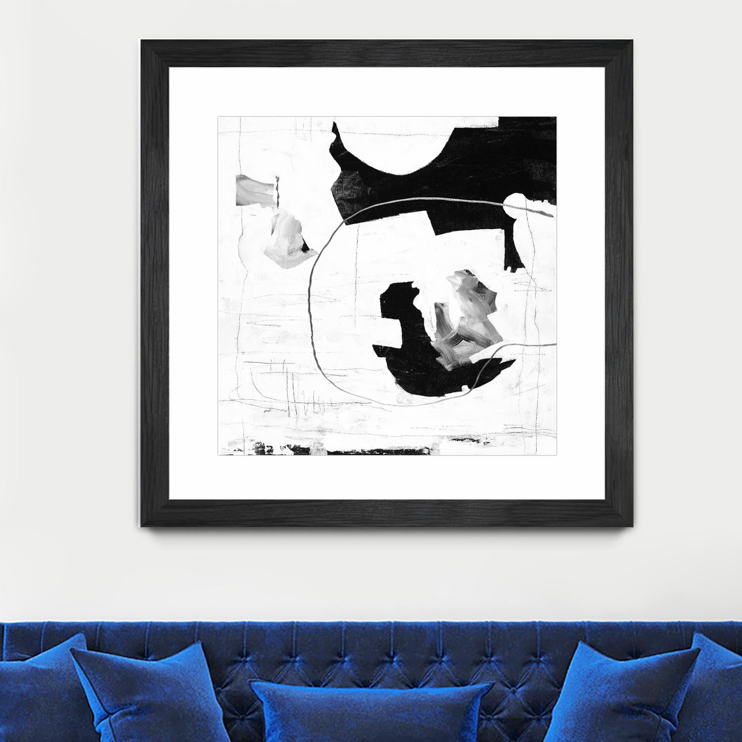 Traces of Silver III by Daleno Art on GIANT ART - black black&white abstrait