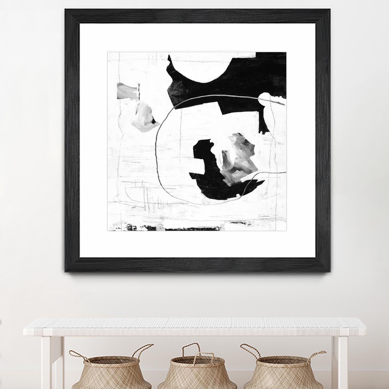Traces of Silver III by Daleno Art on GIANT ART - black black&white abstrait