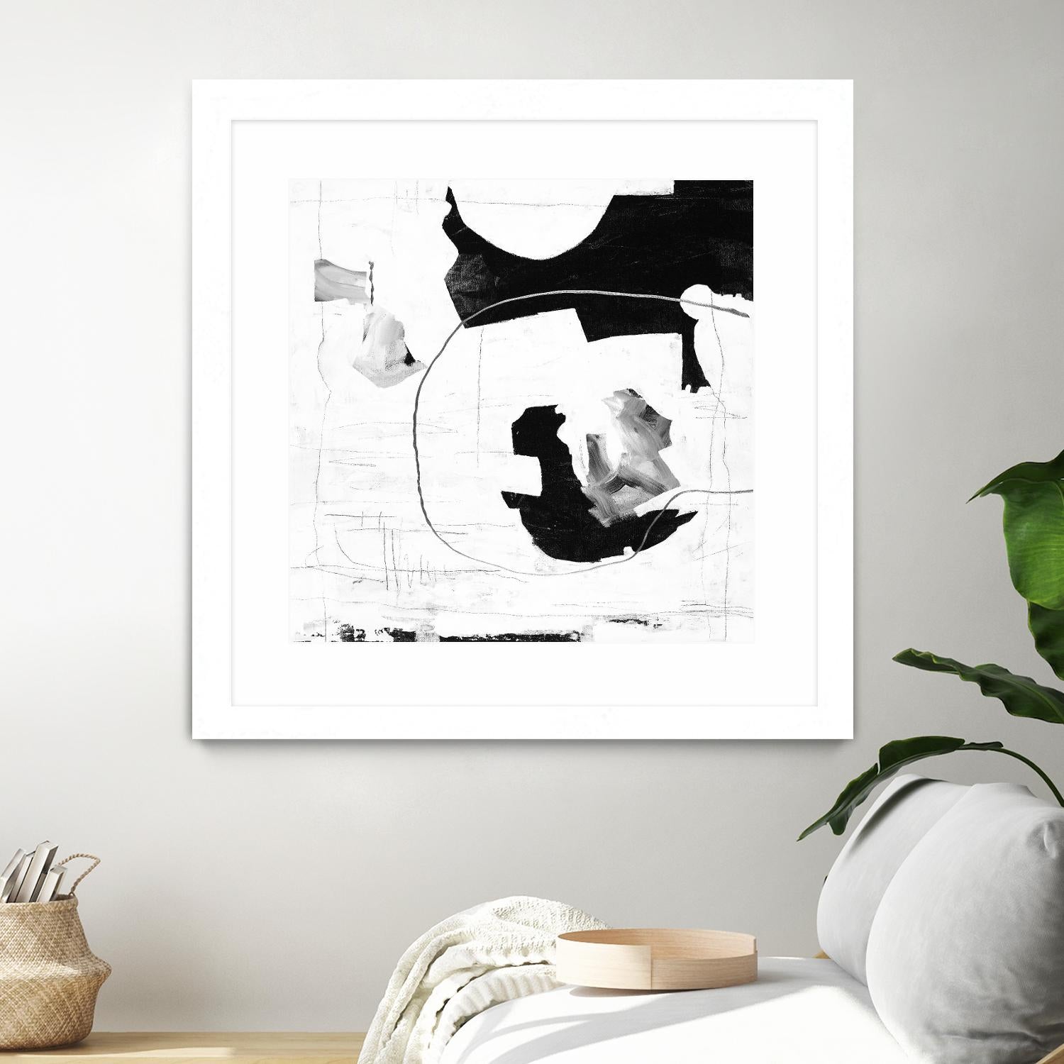 Traces of Silver III by Daleno Art on GIANT ART - black black&white abstrait