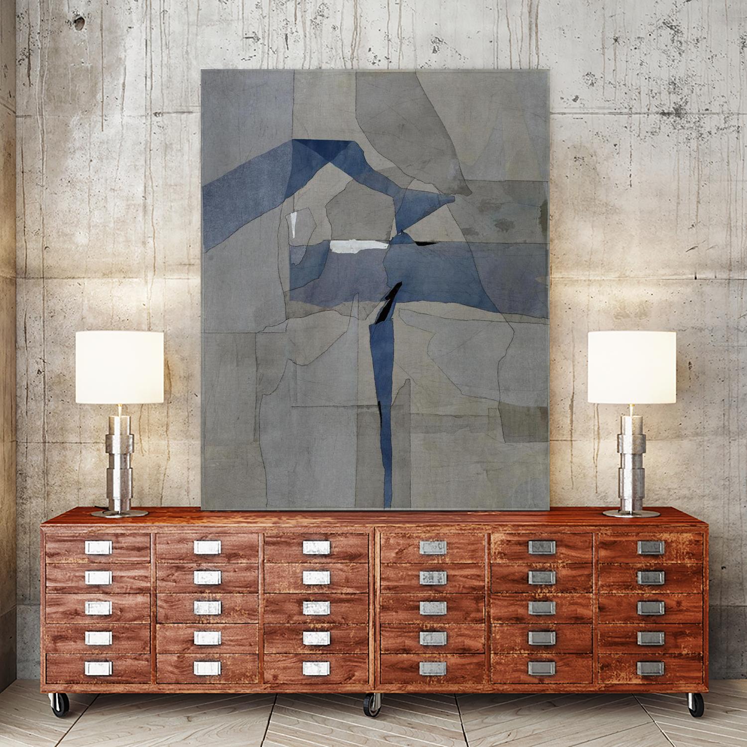 Survivor Puzzle by Daleno Art on GIANT ART - blue abstract abstrait