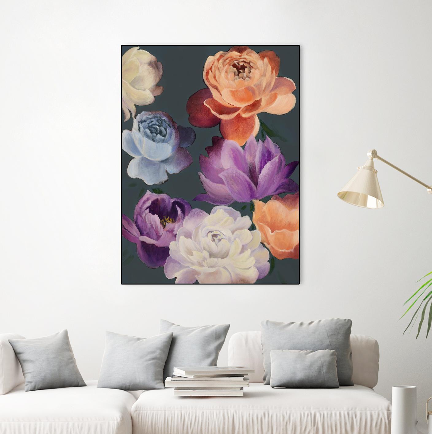 November Blooms by Daleno Art on GIANT ART - orange flowers