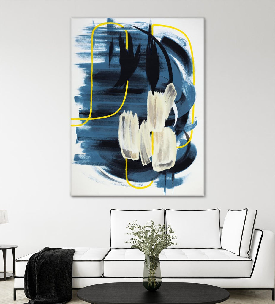 Curious Crafter II by Daleno Art on GIANT ART - blue abstract abstrait 